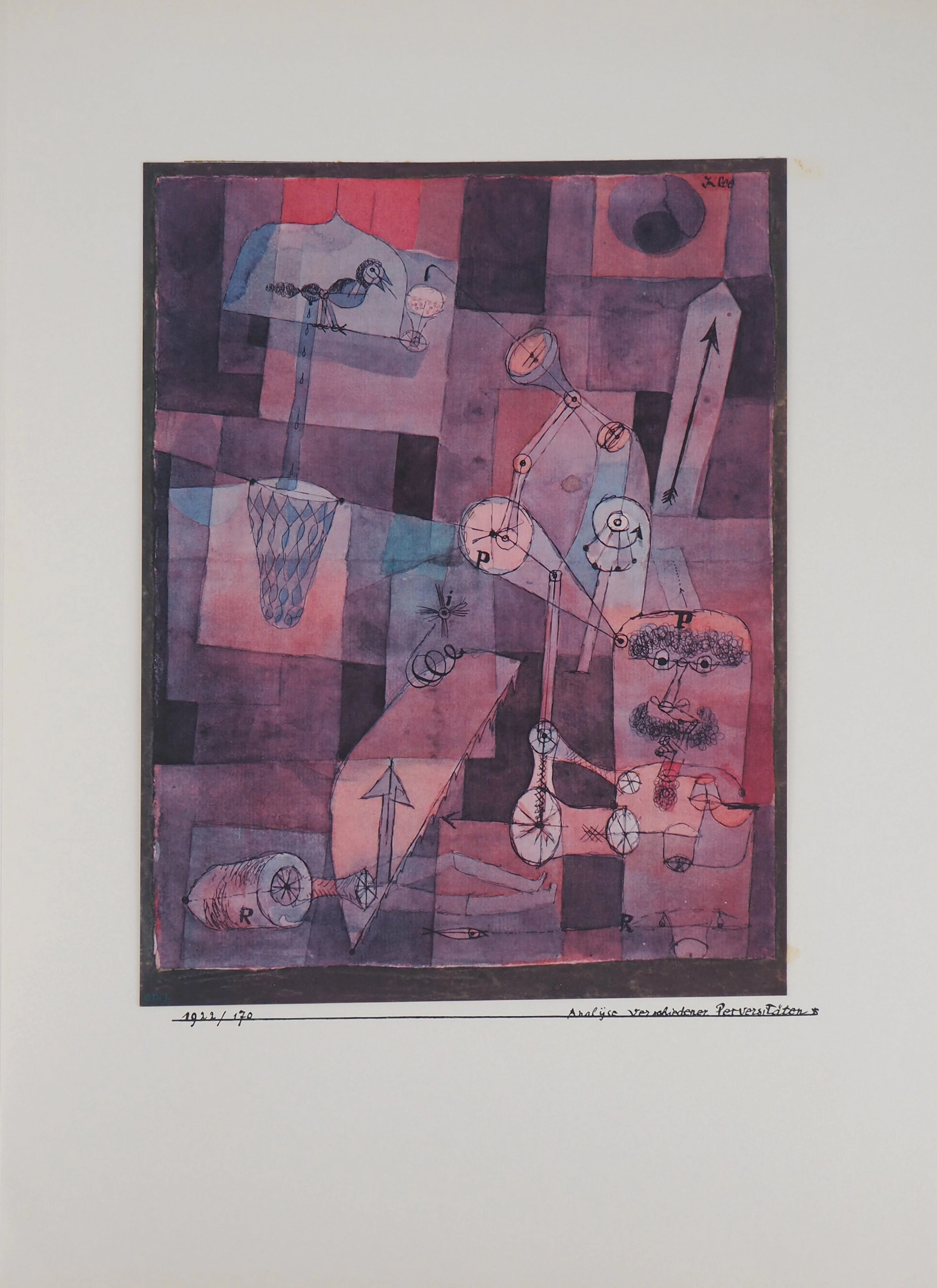 Paul KLEE (d’après) - Analyse de divers perversités, 1964 - Lithographie