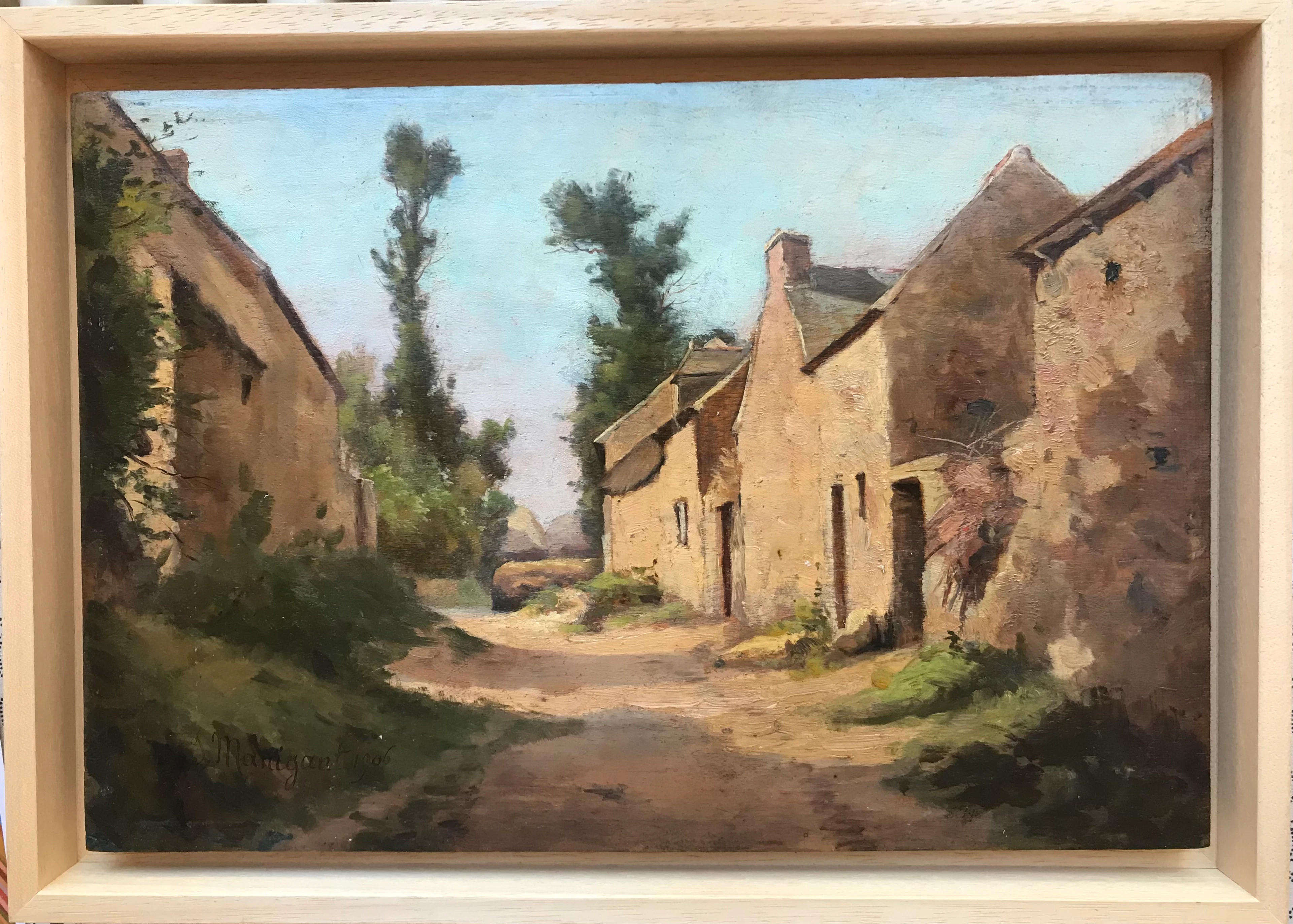 Jules MANIGANT - Les étables à Ville Roussel ,Île de Guernesey ,1904