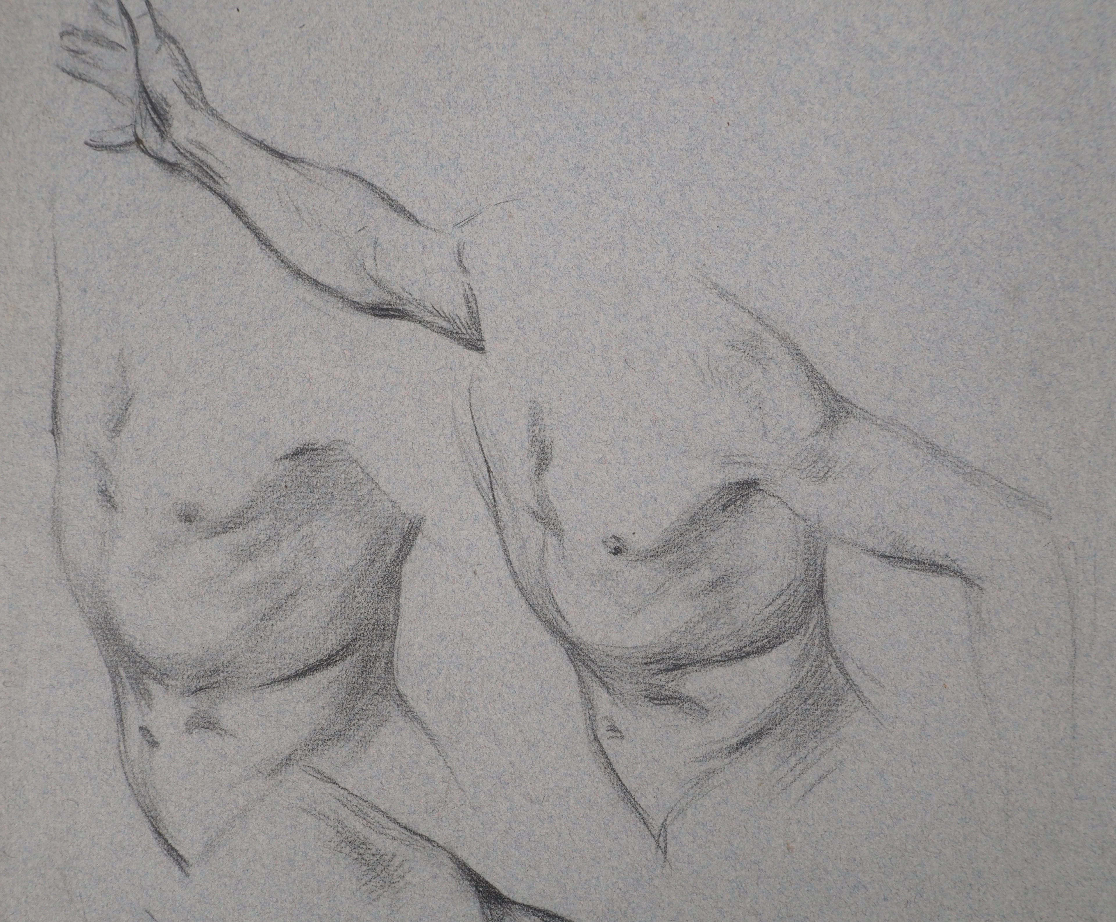 Léopold Franz KOWALSKI: Étude du torse, dessin original