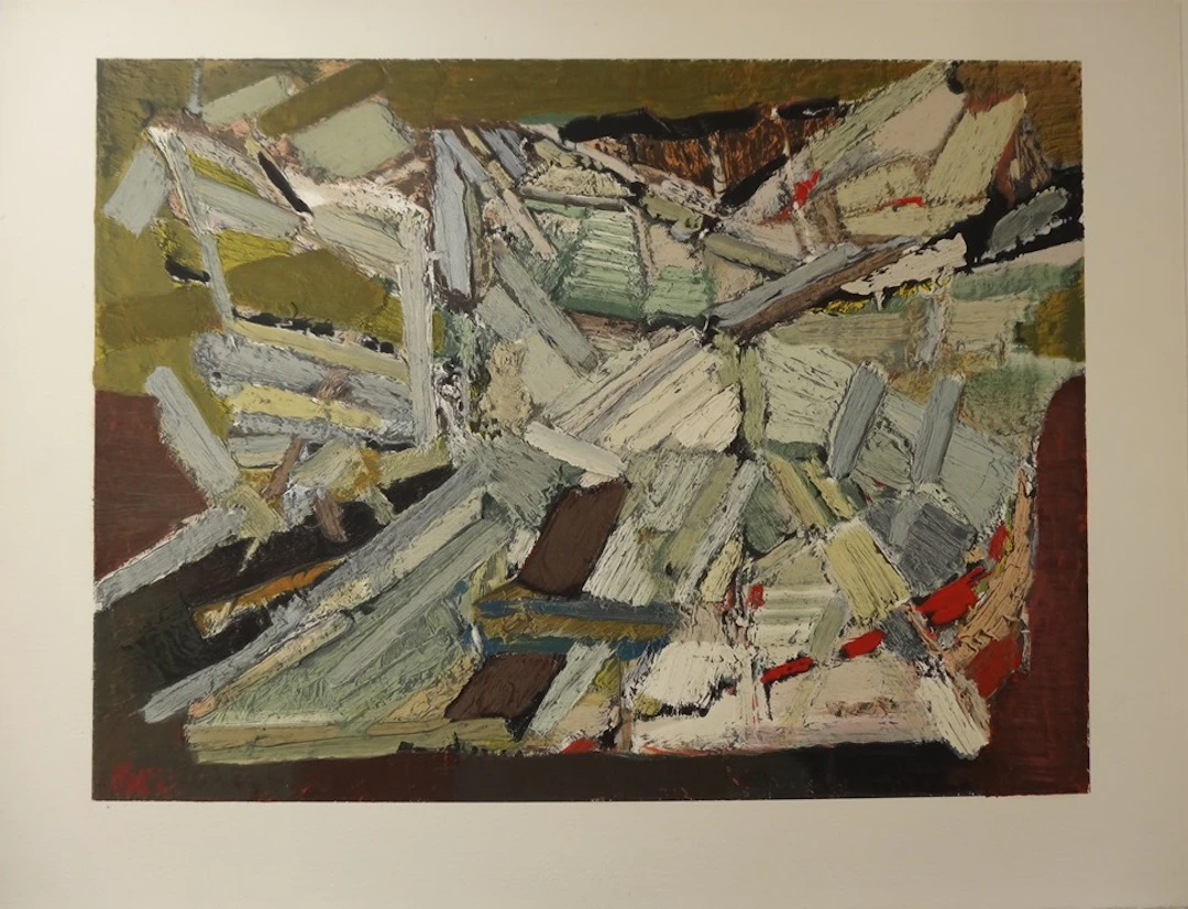 Nicolas de STAEL (d’après) - Composition abstraite - Lithographie signée