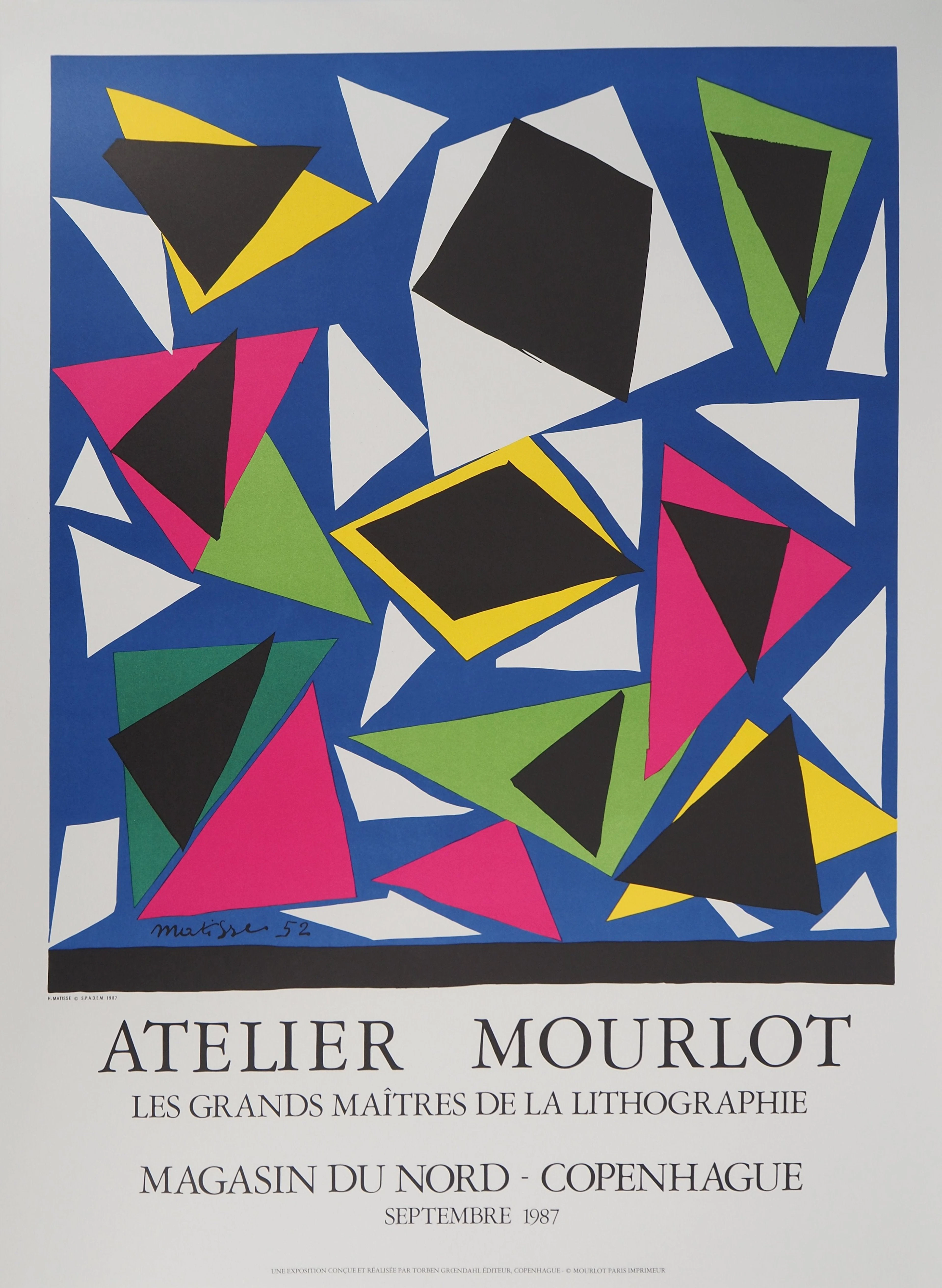 Henri MATISSE : Papiers découpés, Atelier Mourlot, Affiche originale