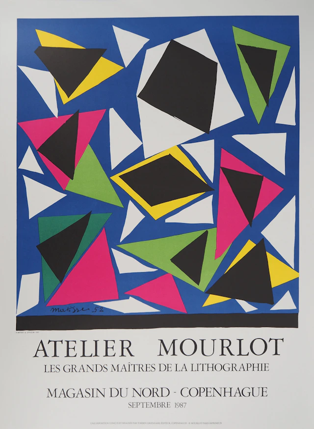 Henri MATISSE : Papiers découpés, Atelier Mourlot, Affiche originale
