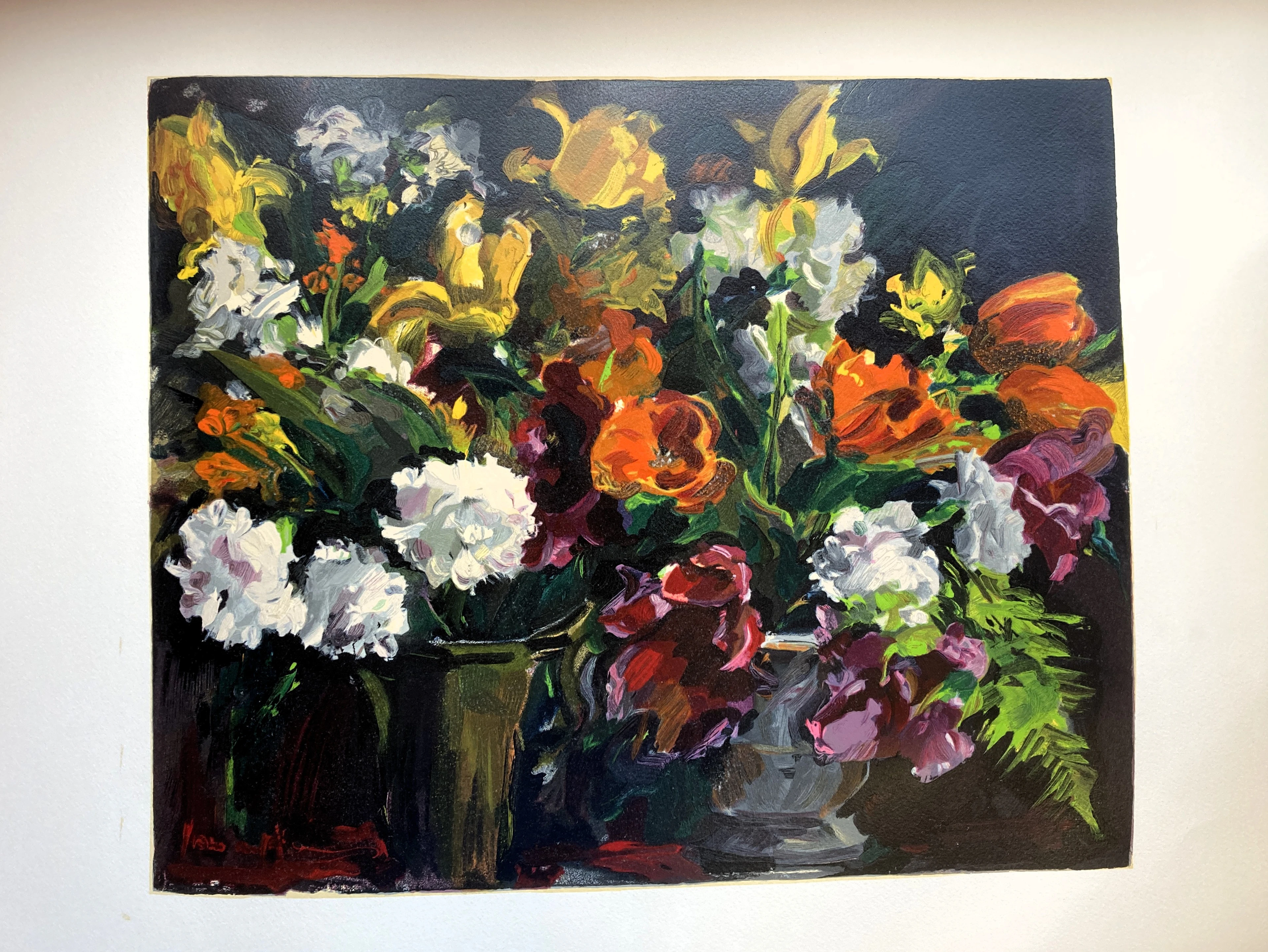 Maurice de VLAMINCK - Les deux vases de fleurs, 1960 - Bois gravé