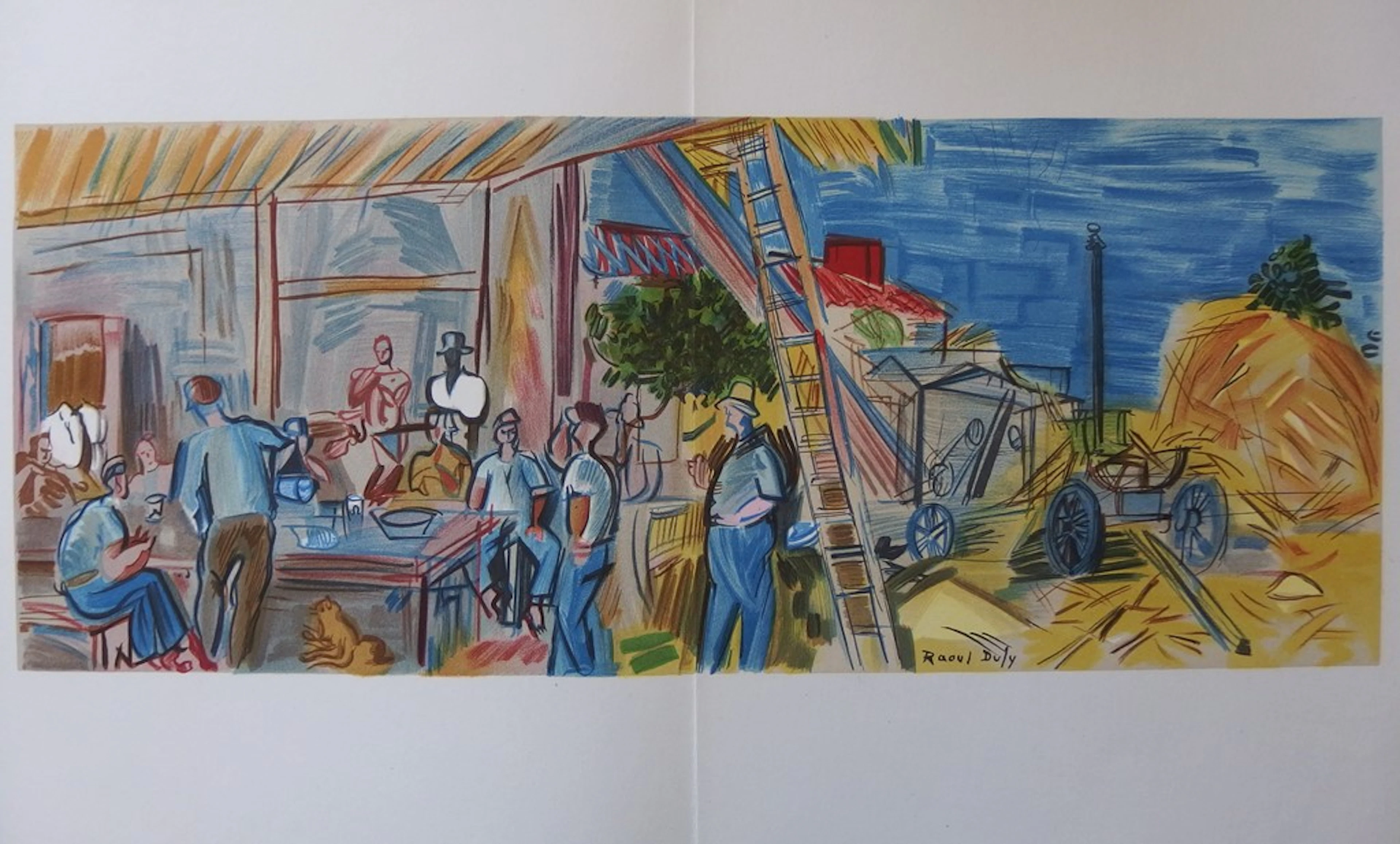Raoul DUFY : Les Moissonneurs, Lithographie signée