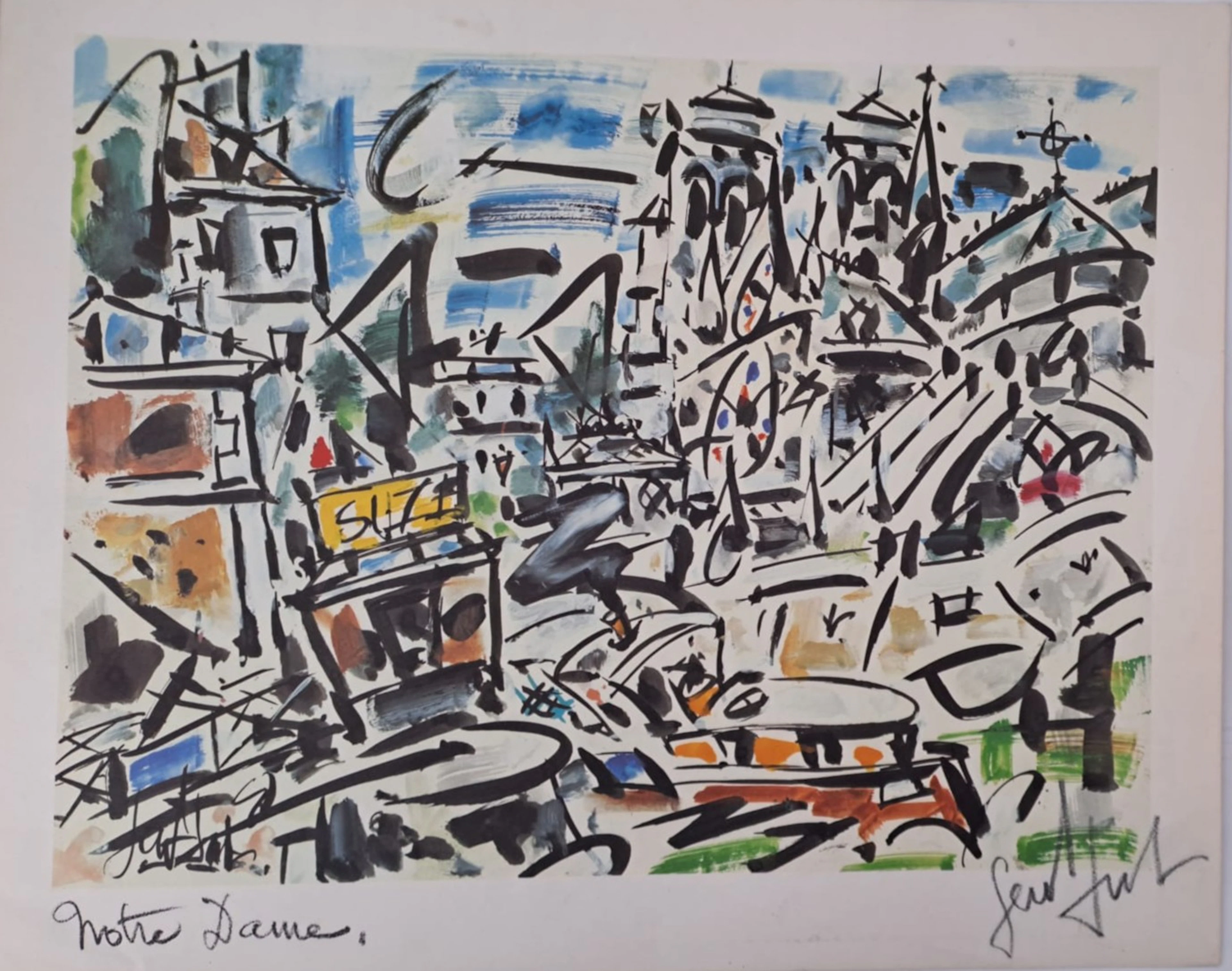 Gen PAUL - Notre-Dame de Paris, 1975 - Photolithographie signée au crayon