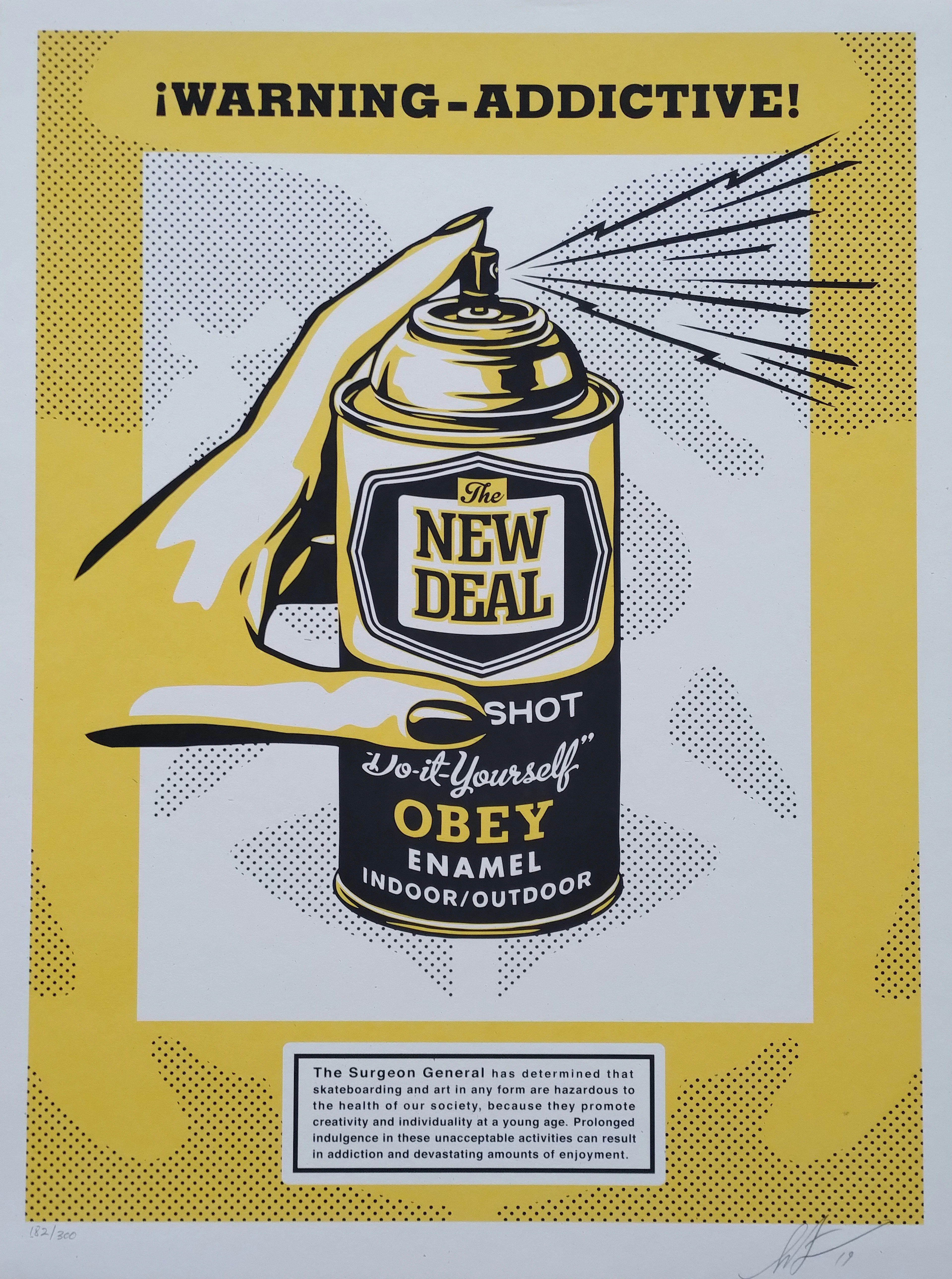 Shepard Fairey (Obey Giant) - 2019 Warning Addictive