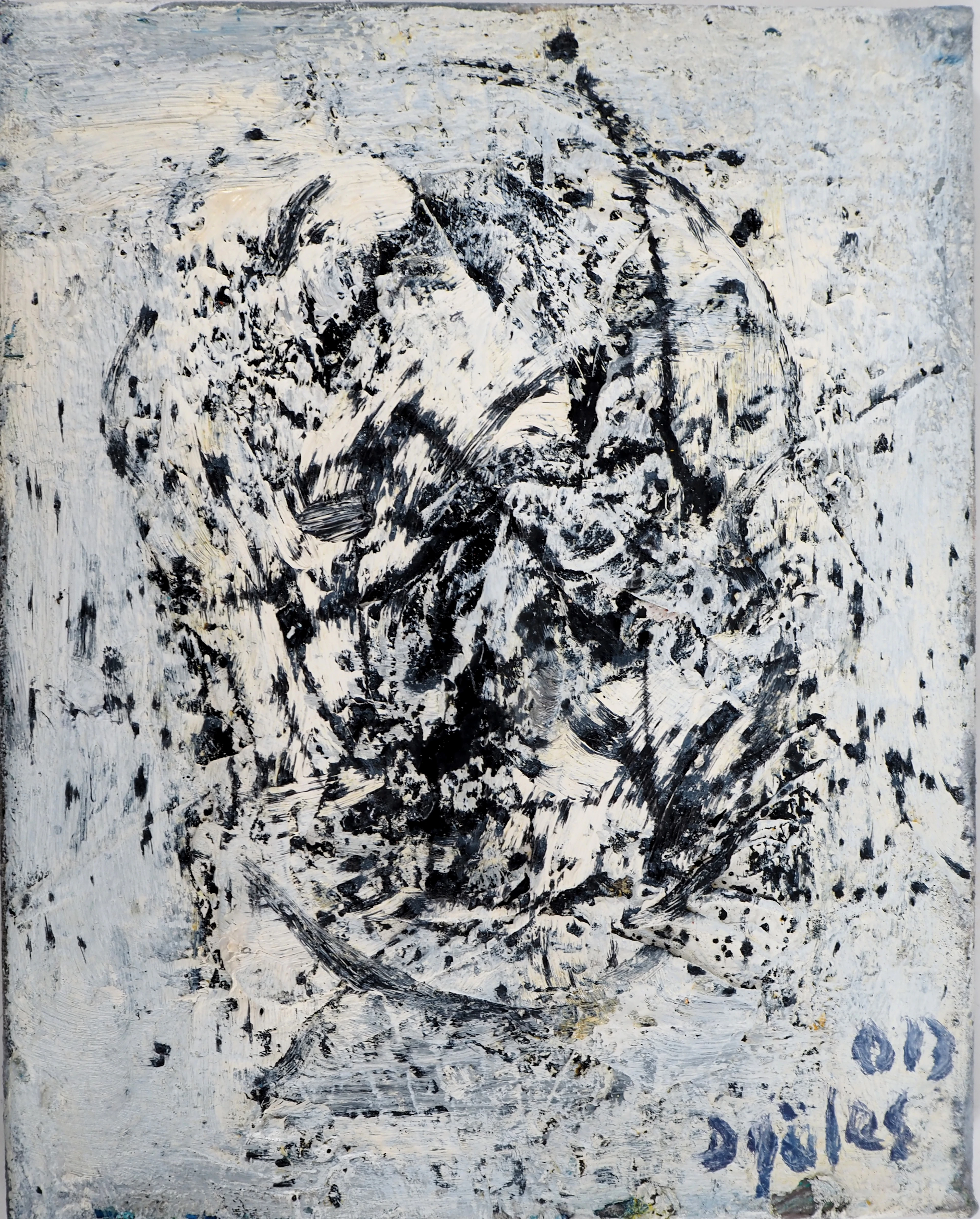 Dyap GULER - Profil d’homme fragmenté, abstraction - Technique mixte sur toile