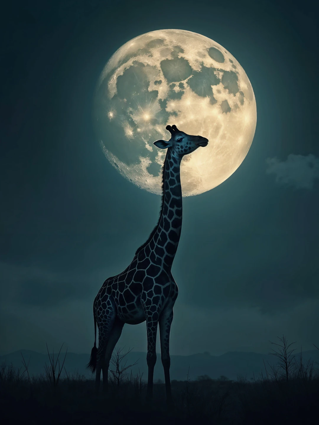 African moon - Mr Strange - 2024 - Giclée sur papier Hanhemühle