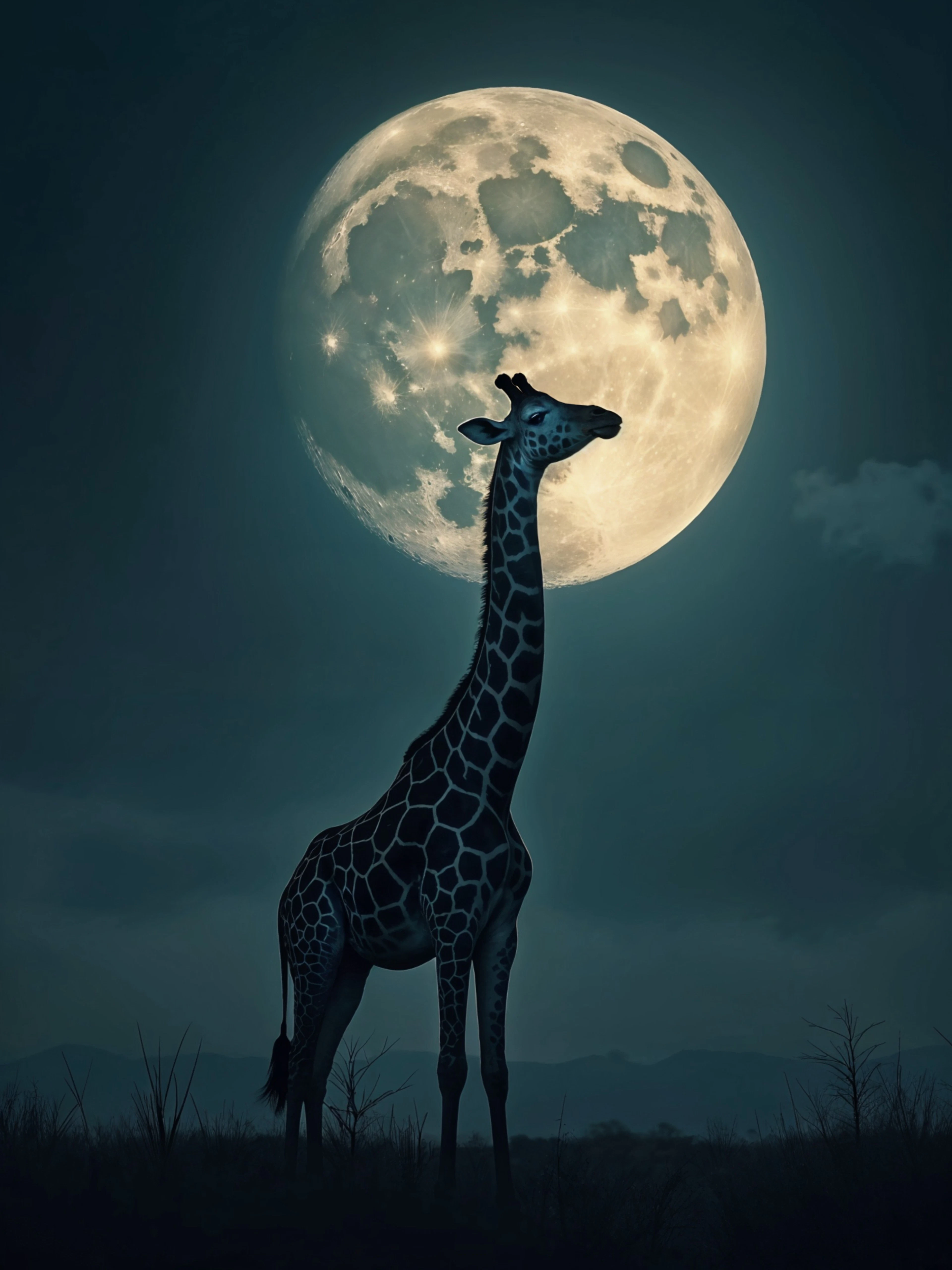 African moon - Mr Strange - 2024 - Giclée sur papier Hanhemühle