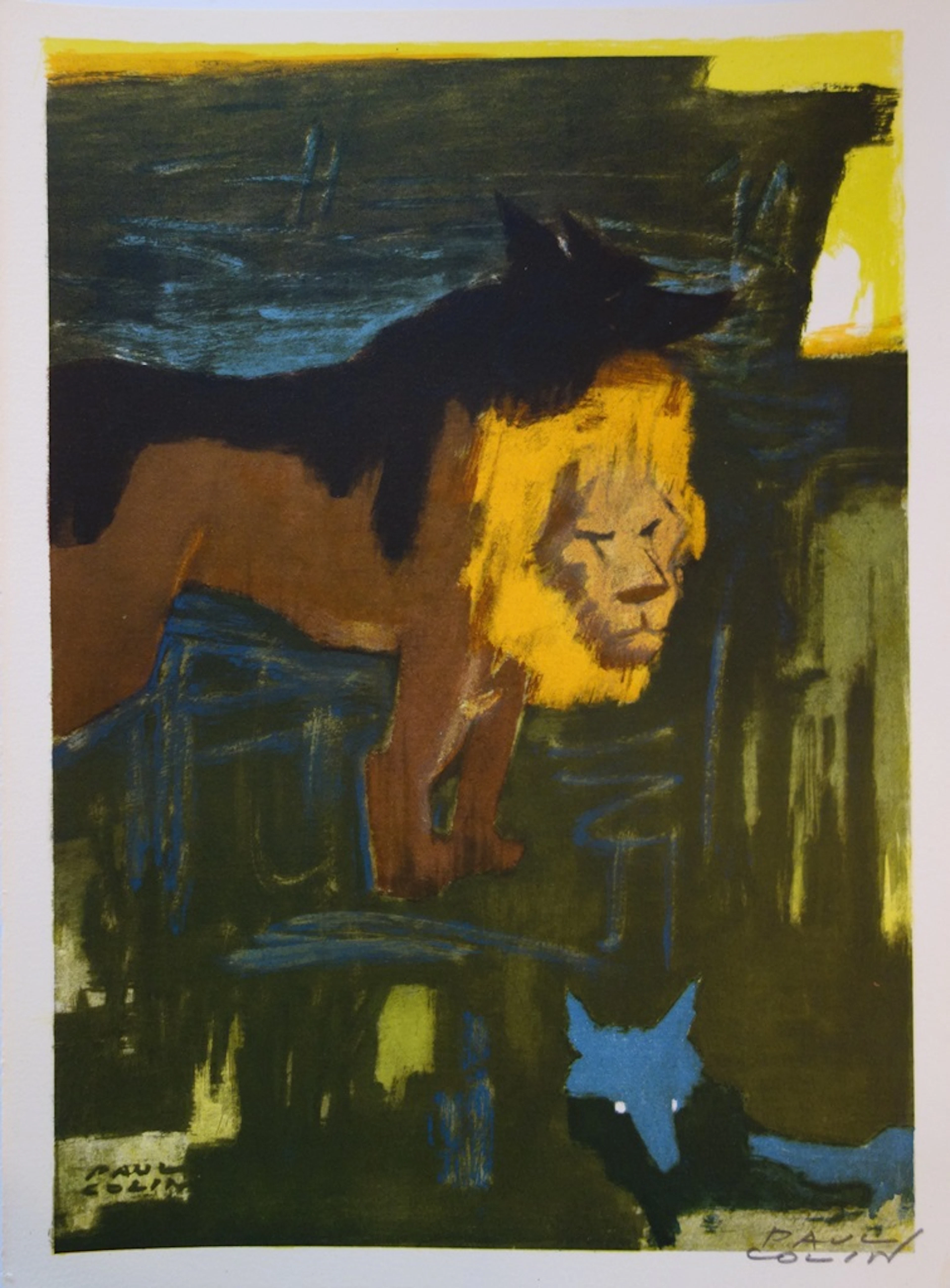 Paul COLIN - Le lion, le loup et le renard, Lithographie originale, signée