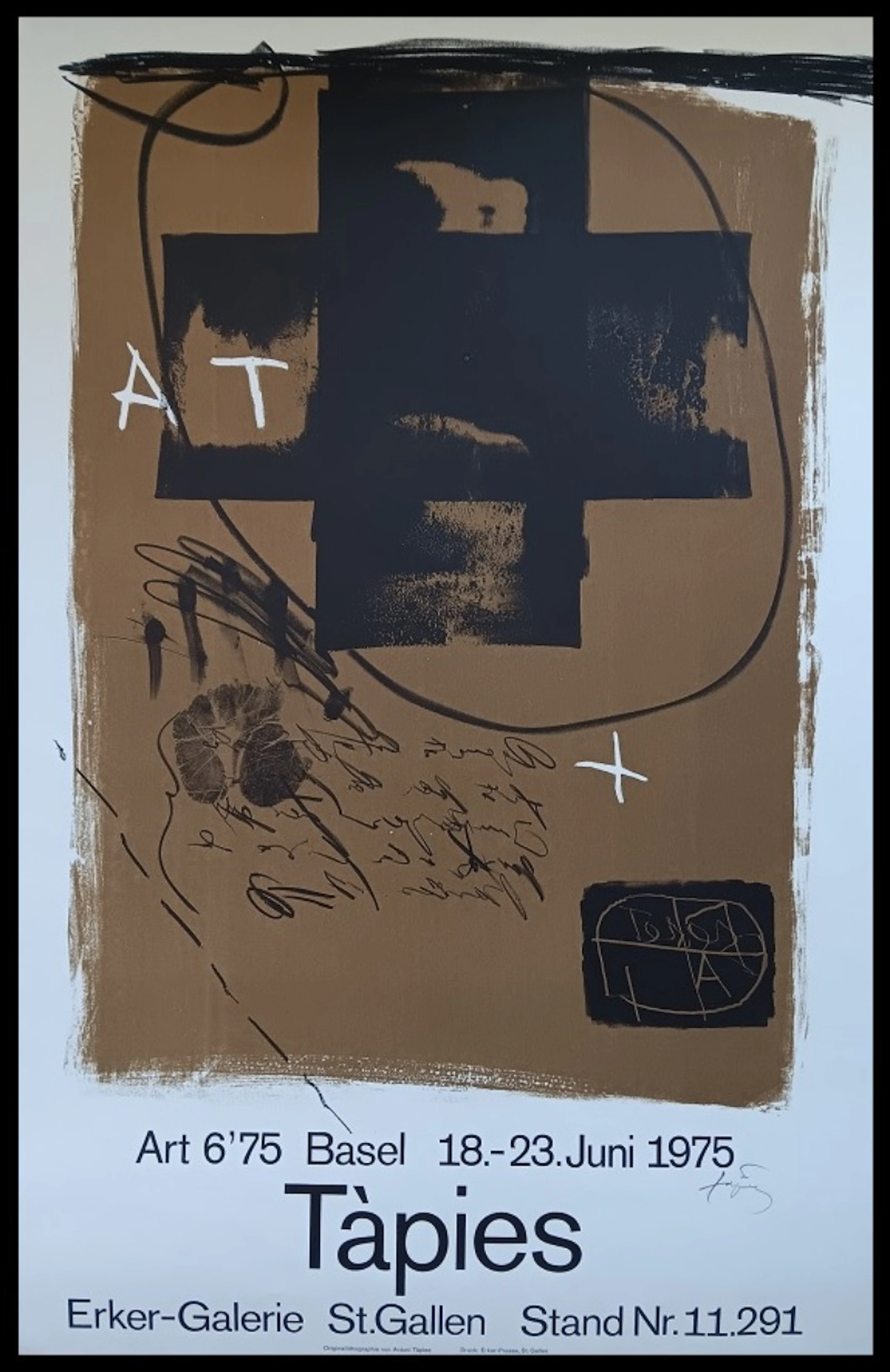 Antoni TAPIES - Affiche originale d’exposition signée signé à la main