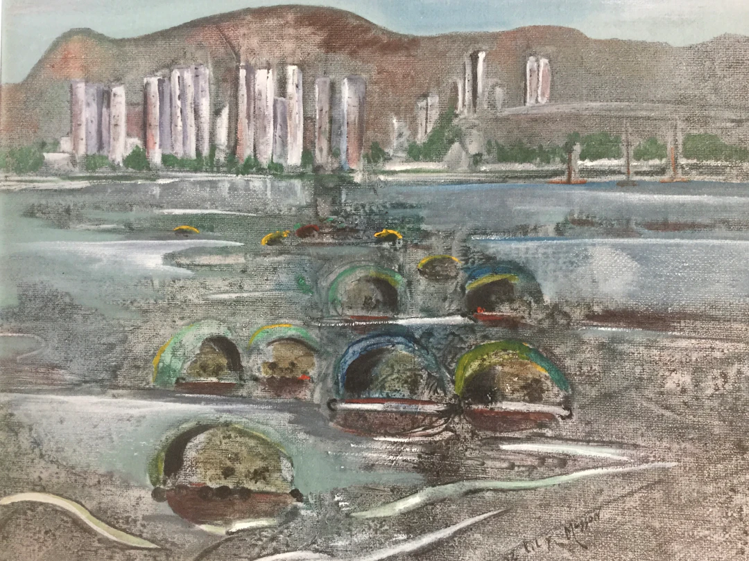 Lily MASSON - Hong- Kong, 2002 - Huile sur toile signée