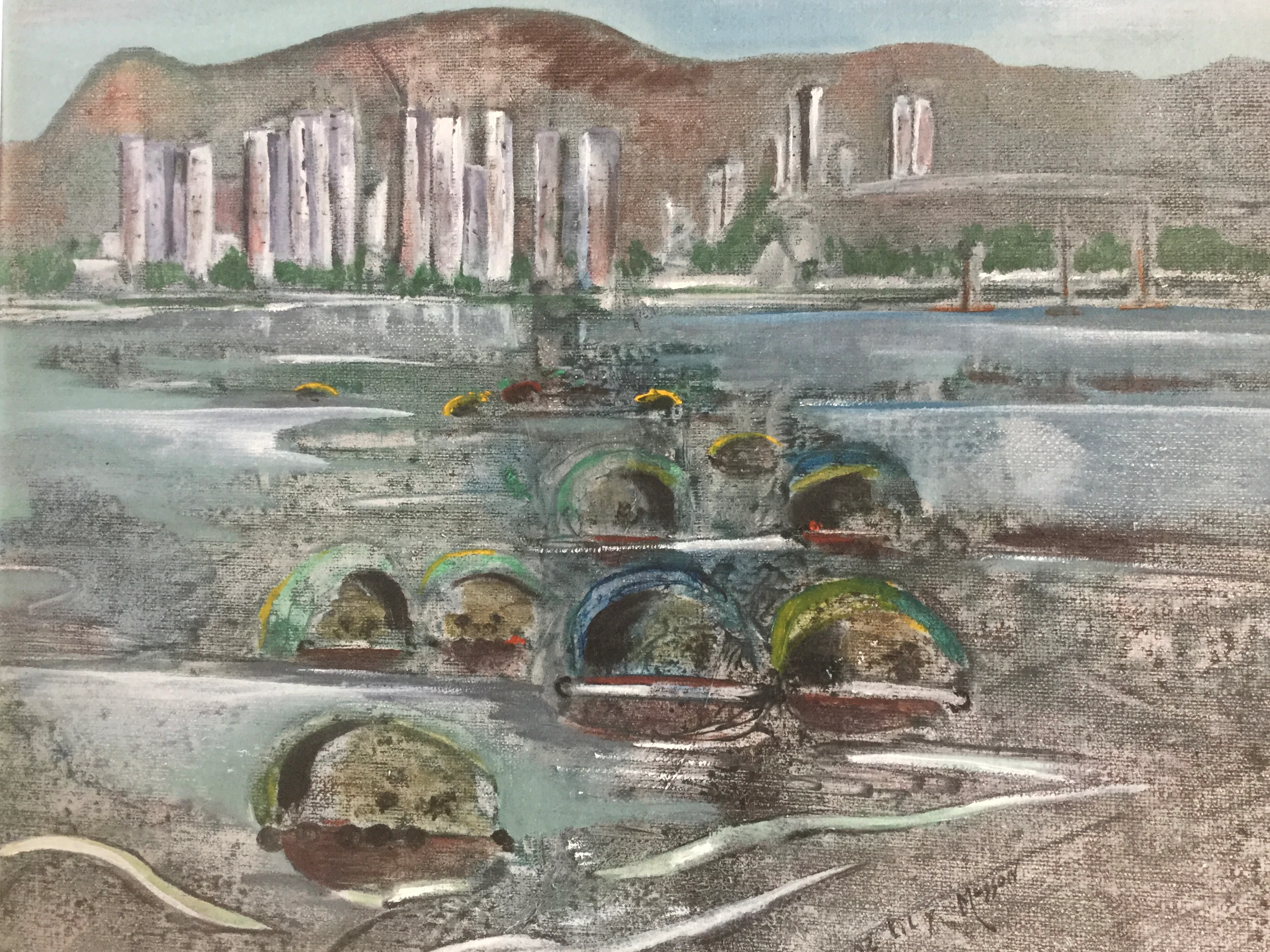 Lily MASSON - Hong- Kong, 2002 - Huile sur toile signée