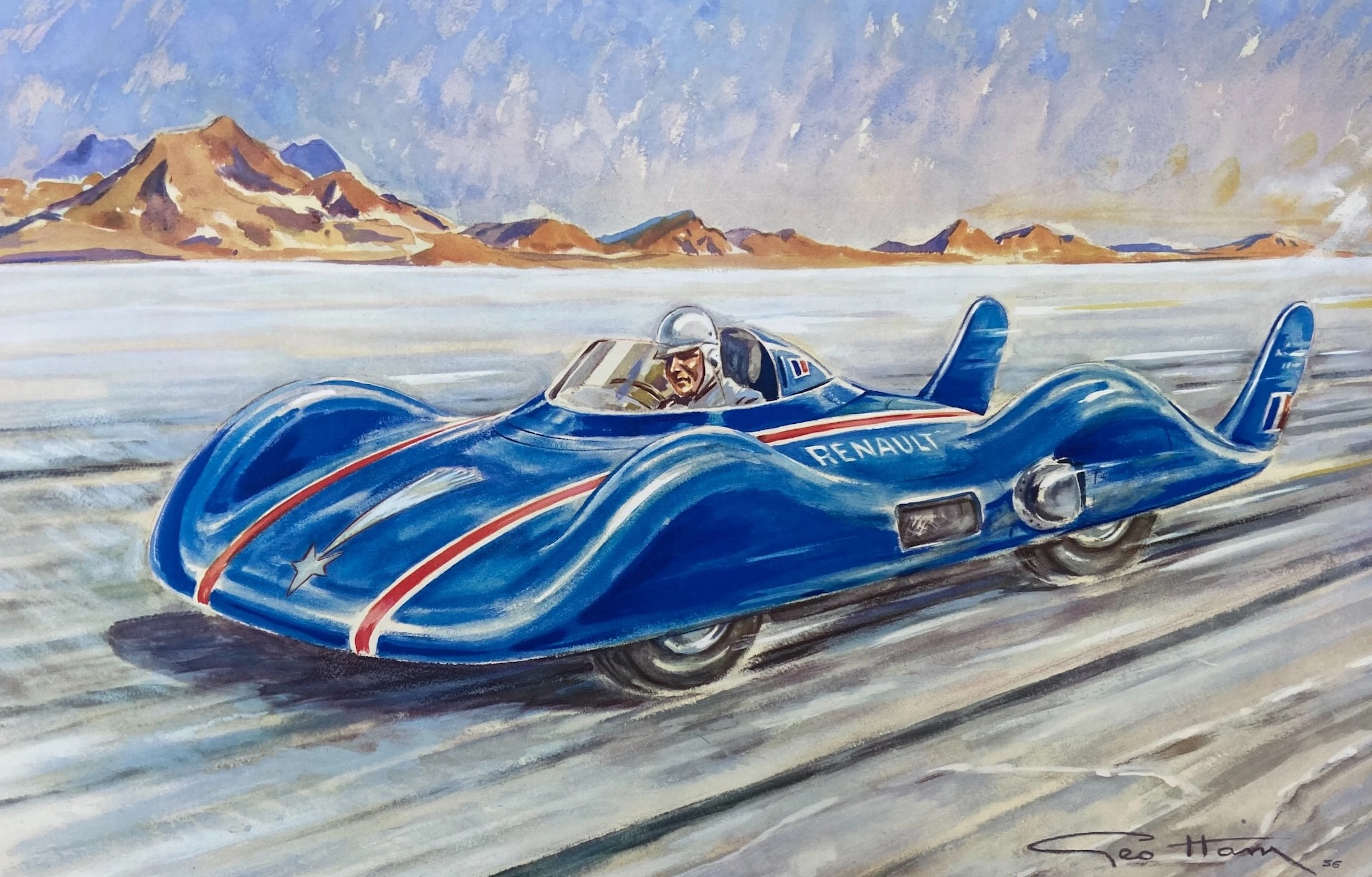 Geo HAM - Renault : L’étoile filante, 1956 - Lithographie