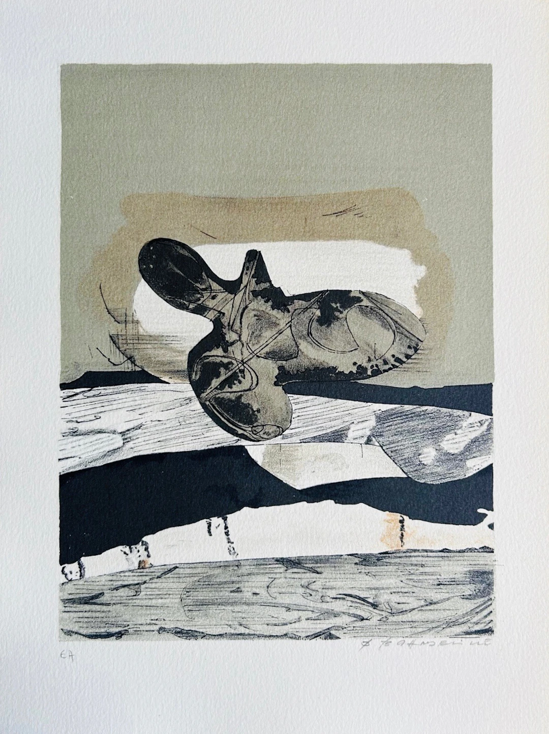 Bernard MANDEVILLE - Sans-titre, 1978 - Lithographie originale signée au crayon