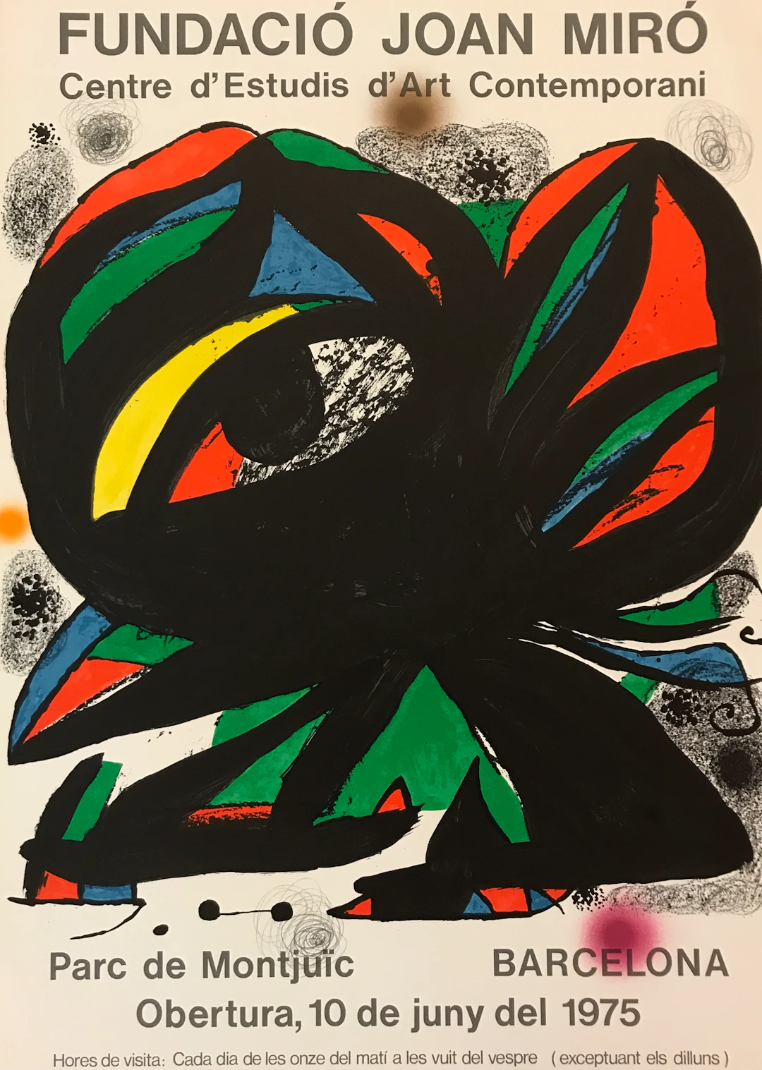Joan MIRO - Fundacio Joan Miro - Barcelona, 1975 - Affiche lithographique