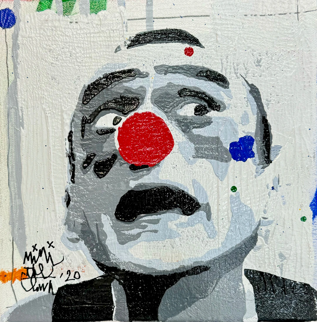 Mimi the Clown - Photo de profil - 2020 - Pochoir sur toile - Signé