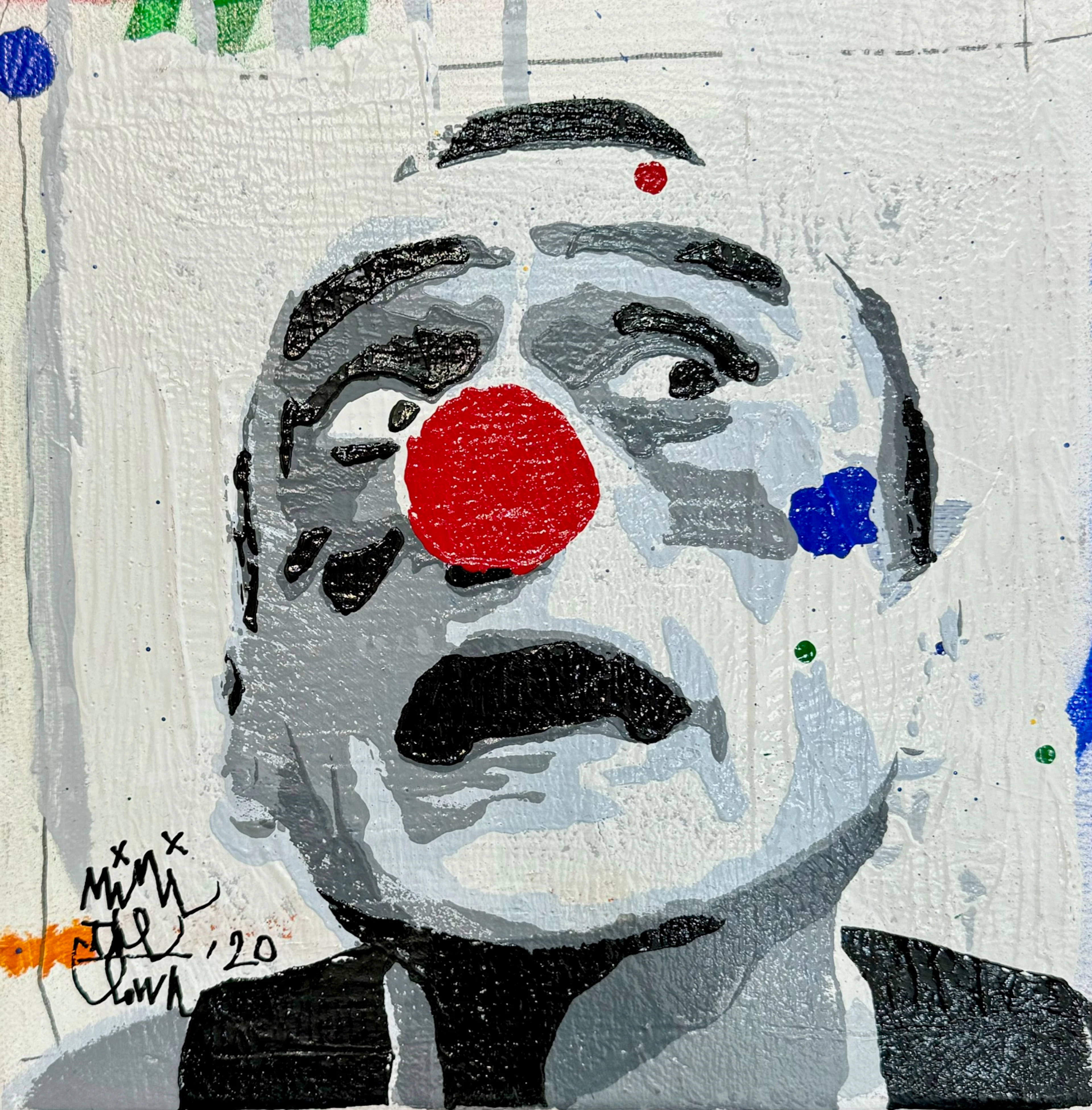 Mimi the Clown - Photo de profil - 2020 - Pochoir sur toile - Signé