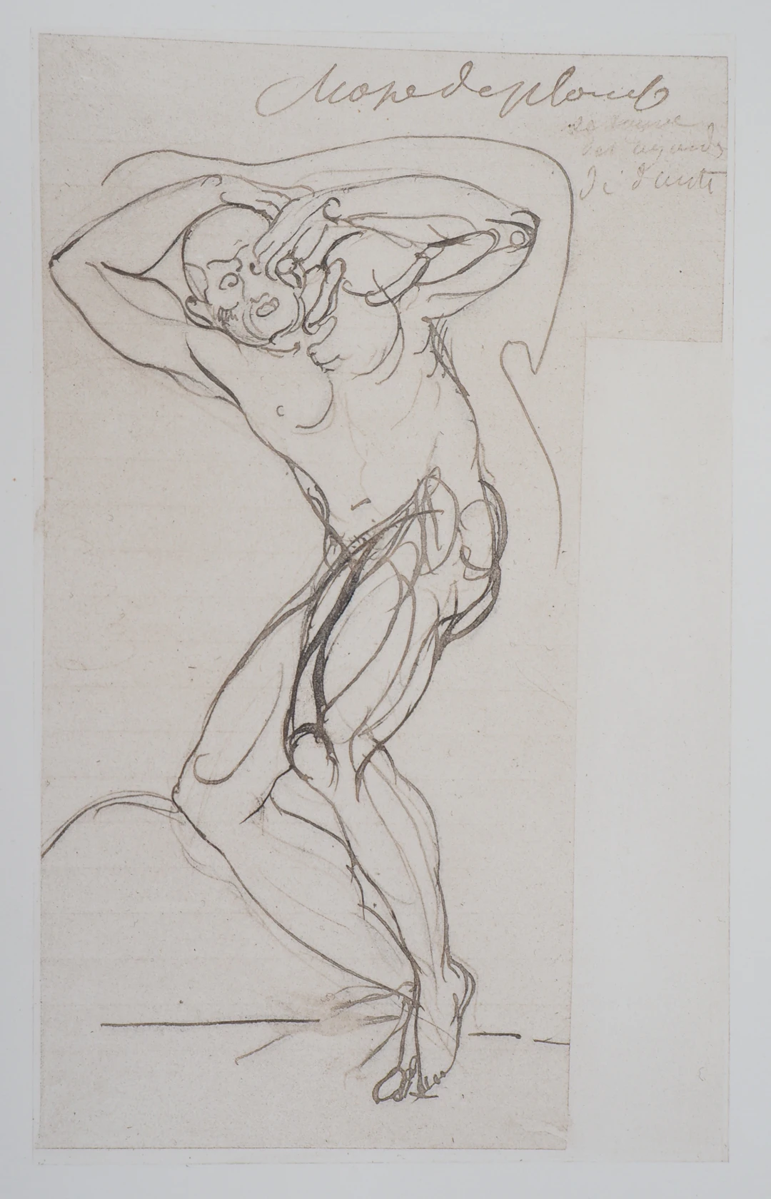 Auguste RODIN (d’après) : Damné sous une chape de plomb - Gravure 1897