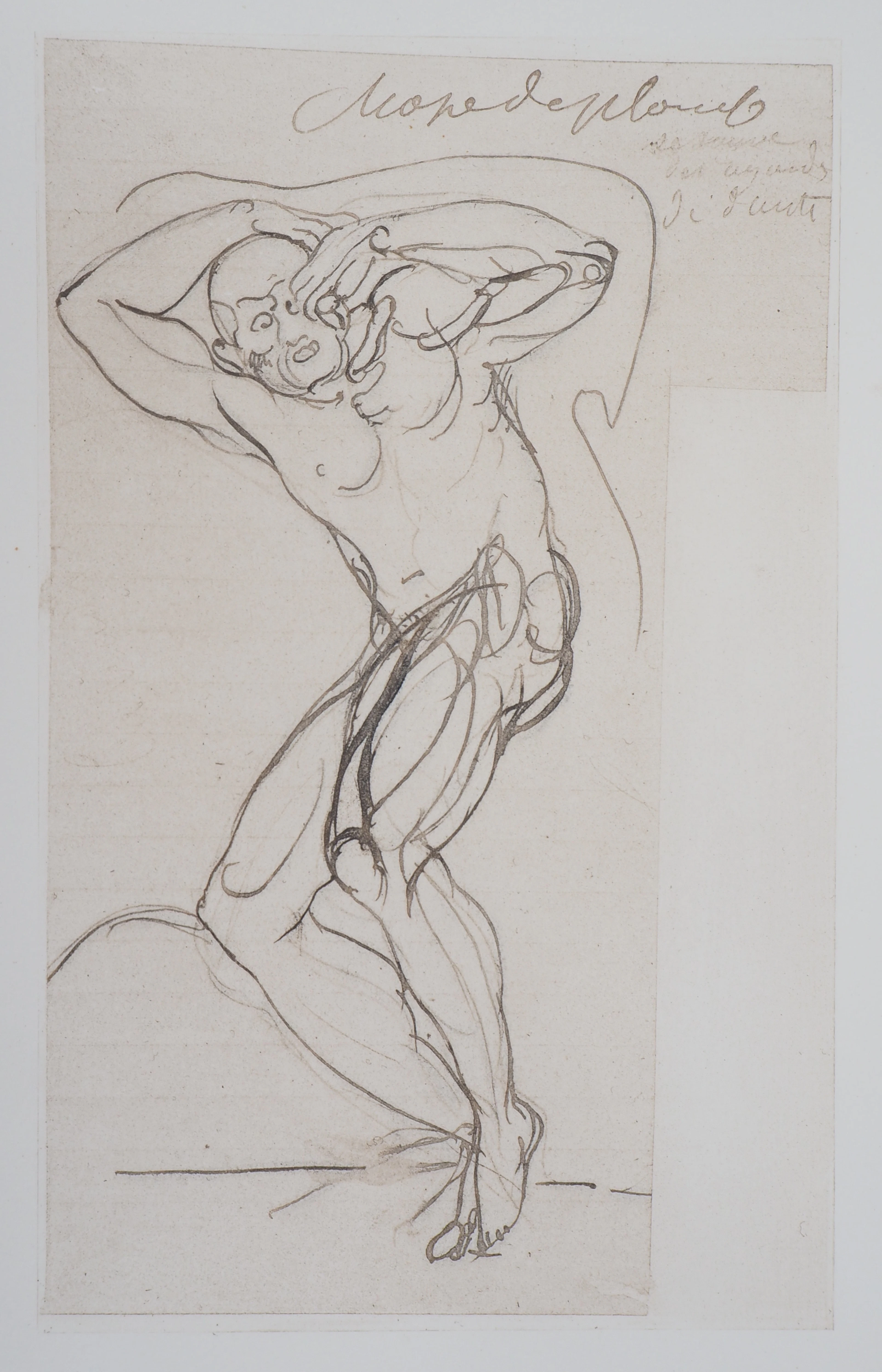Auguste RODIN (d’après) : Damné sous une chape de plomb - Gravure 1897