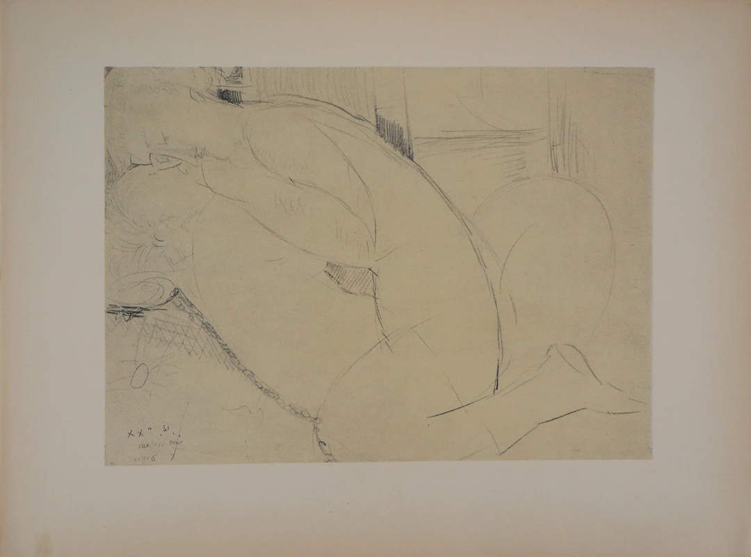 Amedeo MODIGLIANI (d’après) : Le couple - Lithographie signée
