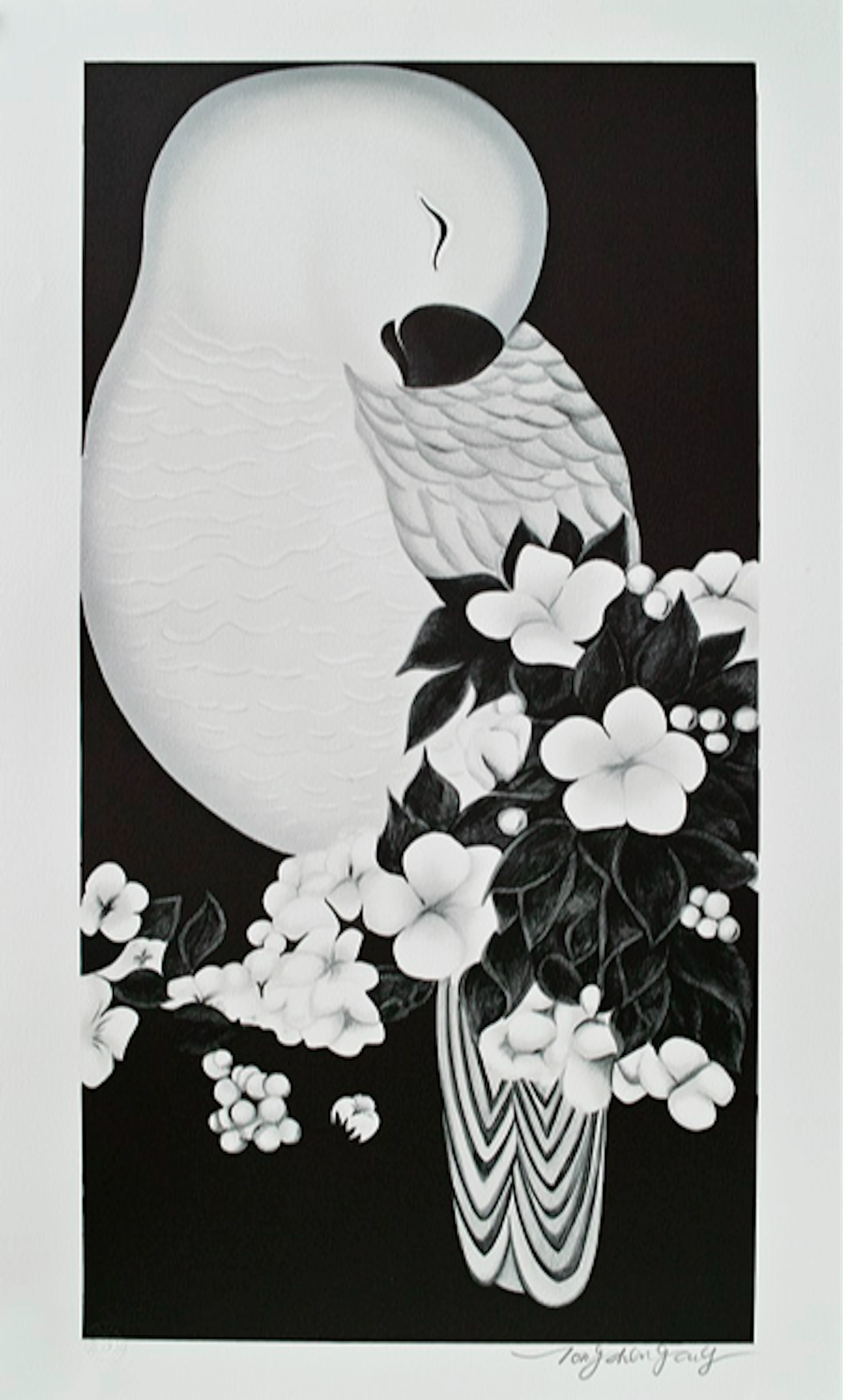 Tong Zhengang - Oiseau 3 - Lithographie signée et numérotée