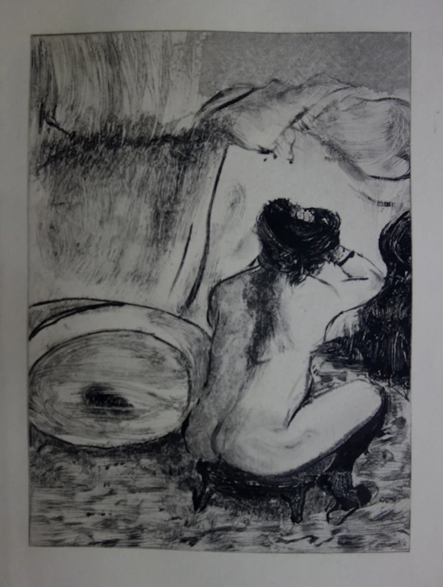 Edgar DEGAS : Coiffure du matin - Original Engraving, 1935