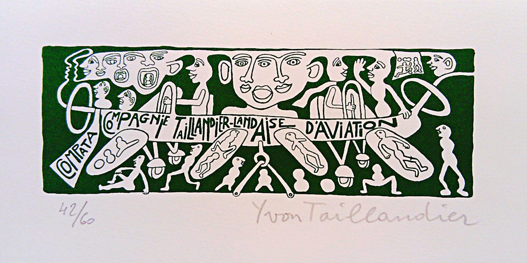 Yvon TAILLANDIER - Compagnie Taillandaise d’aviation, 2018, Sérigraphie signée