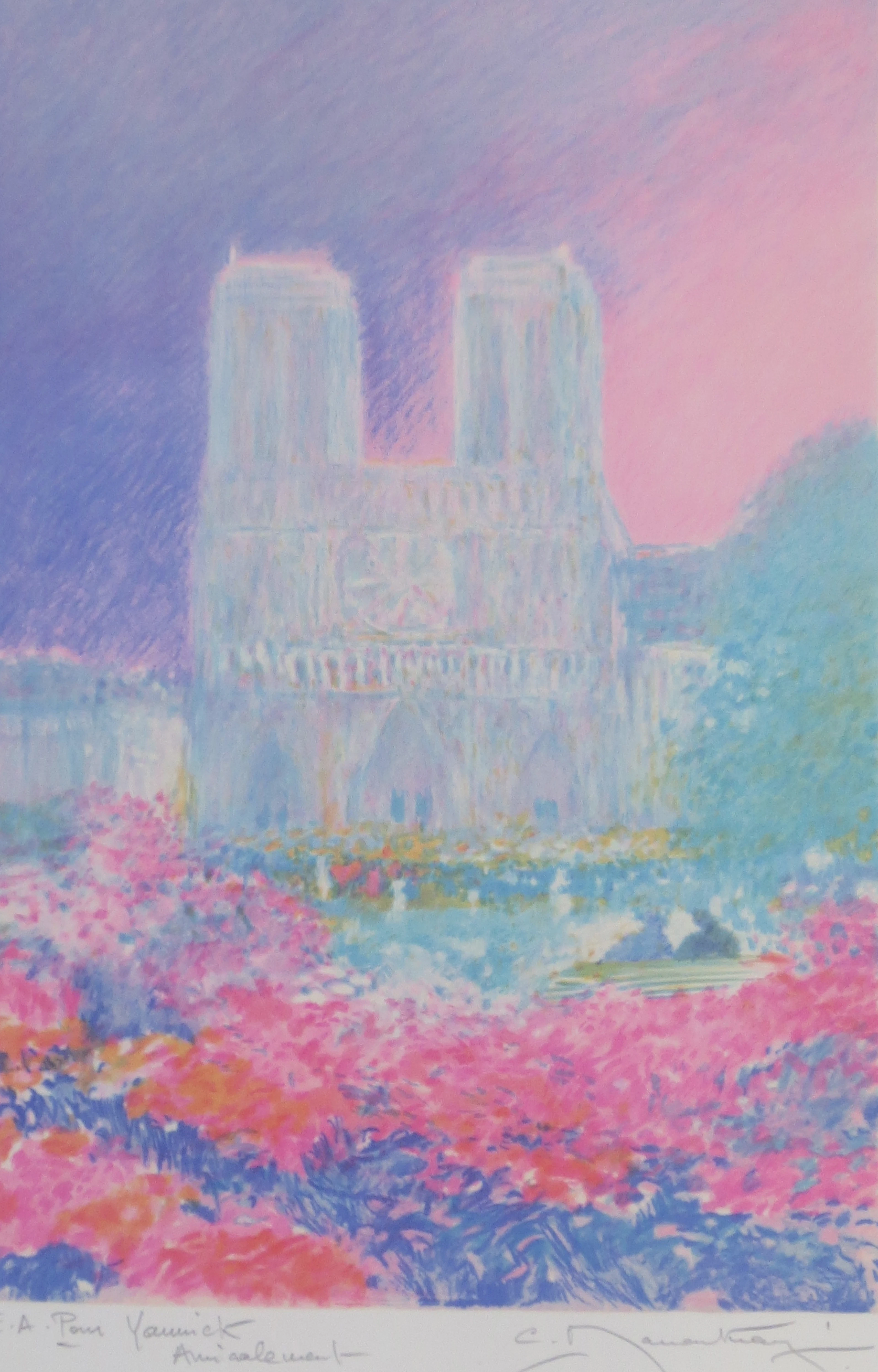 Claude MANOUKIAN - La cathédrale - Lithographie signée et dédicacée