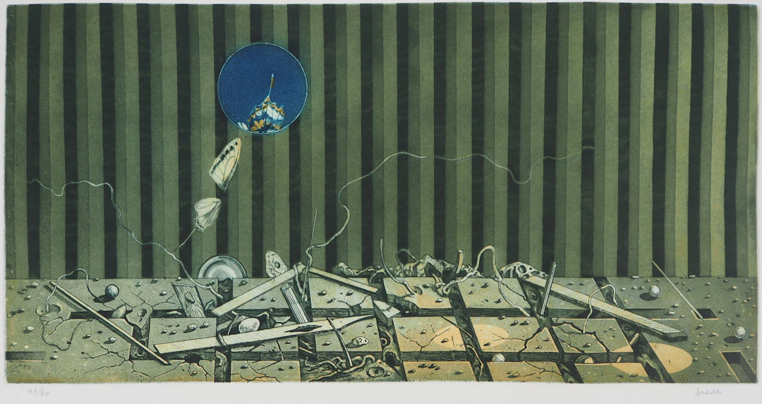 Hiroshi ASADA : Vie souterraine - Gravure Originale Signée