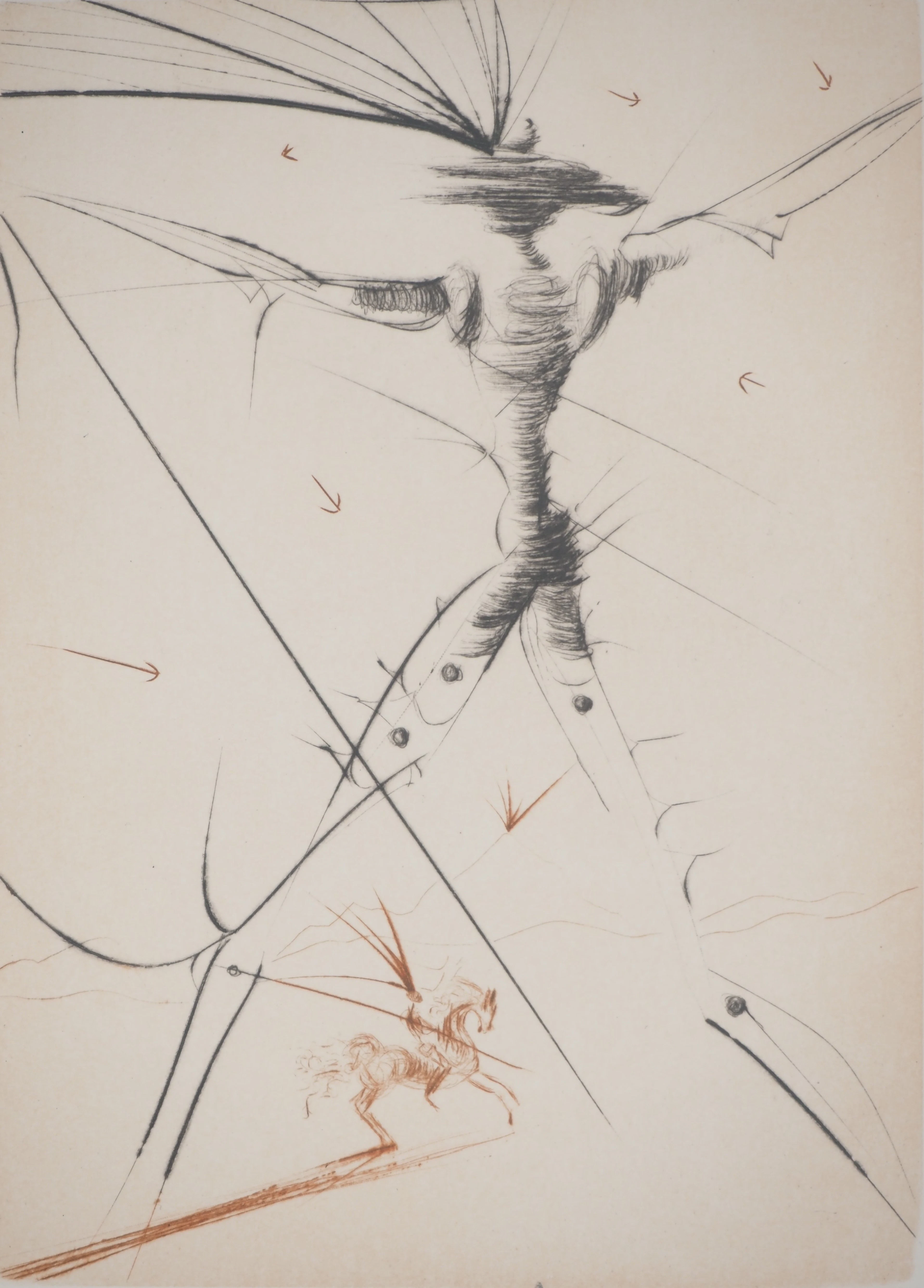 Salvador DALI : Le petit chevalier - Gravure originale signée