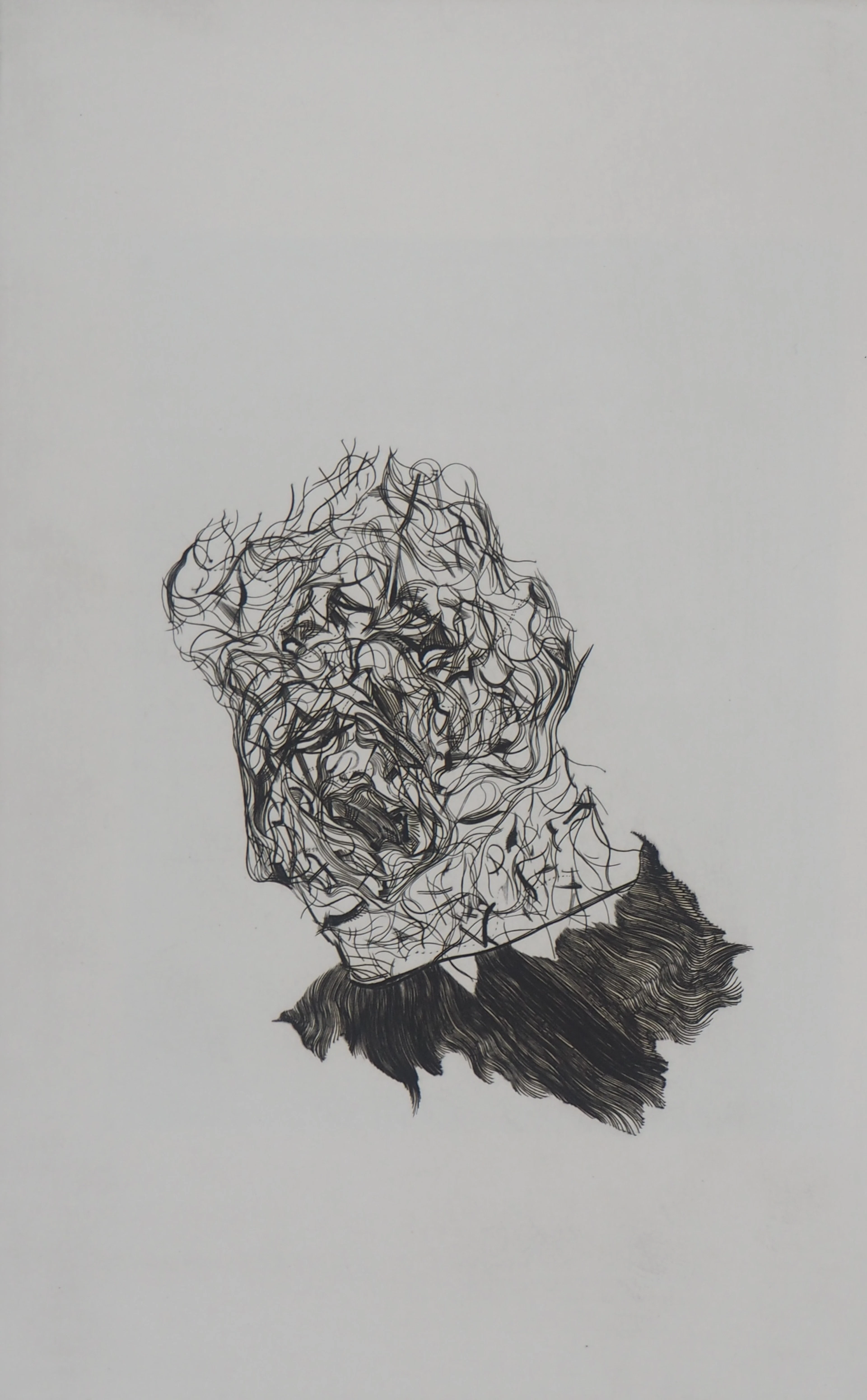Nicolas-Simon Sochos -Portrait de musicien - Gravure originale signée