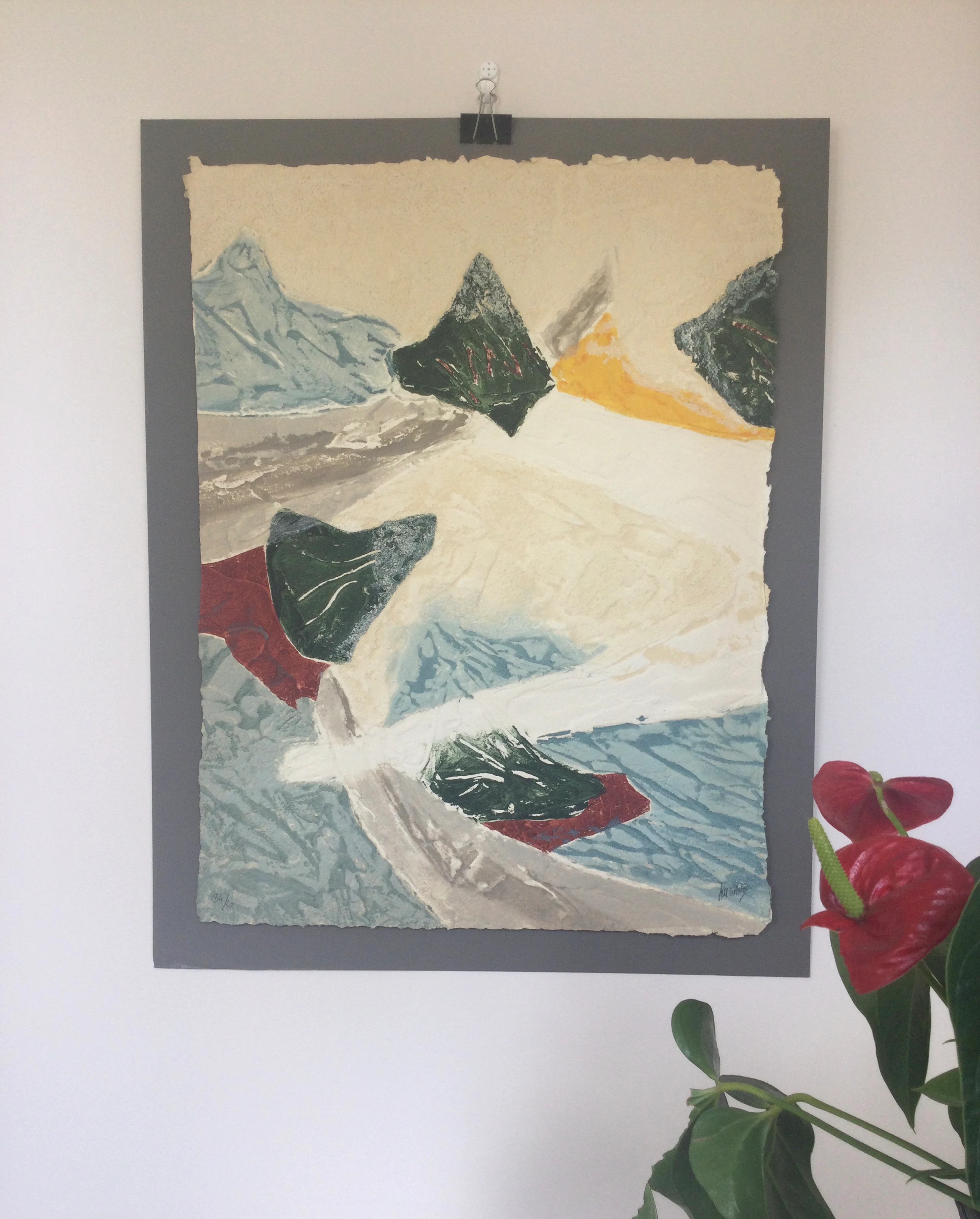 Bernard ALLIGAND - Vers les cimes ,1992 - Gravure au carborundum signée