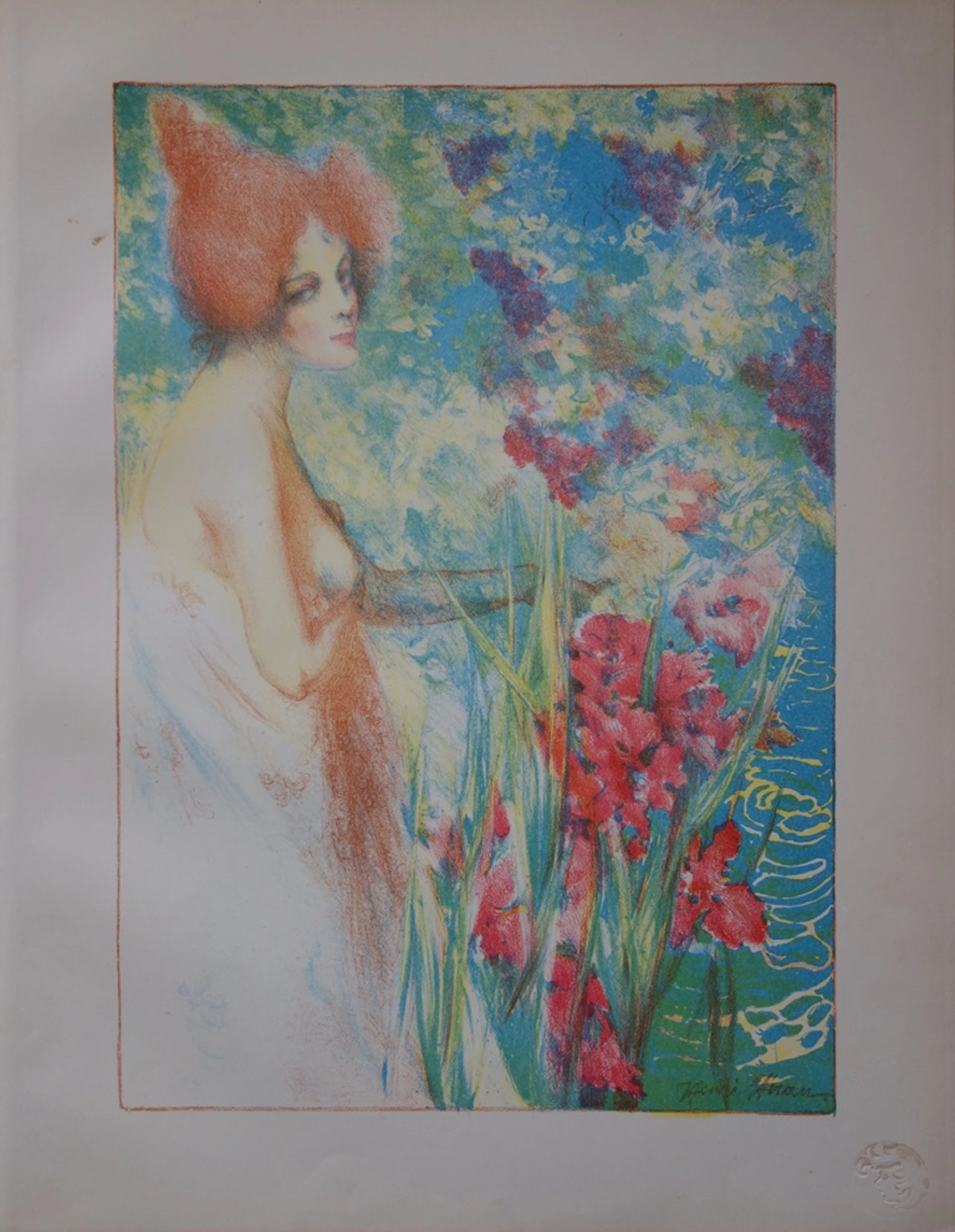 Henri HERAN - Fleur de mai, Lithographie originale signée (1897)