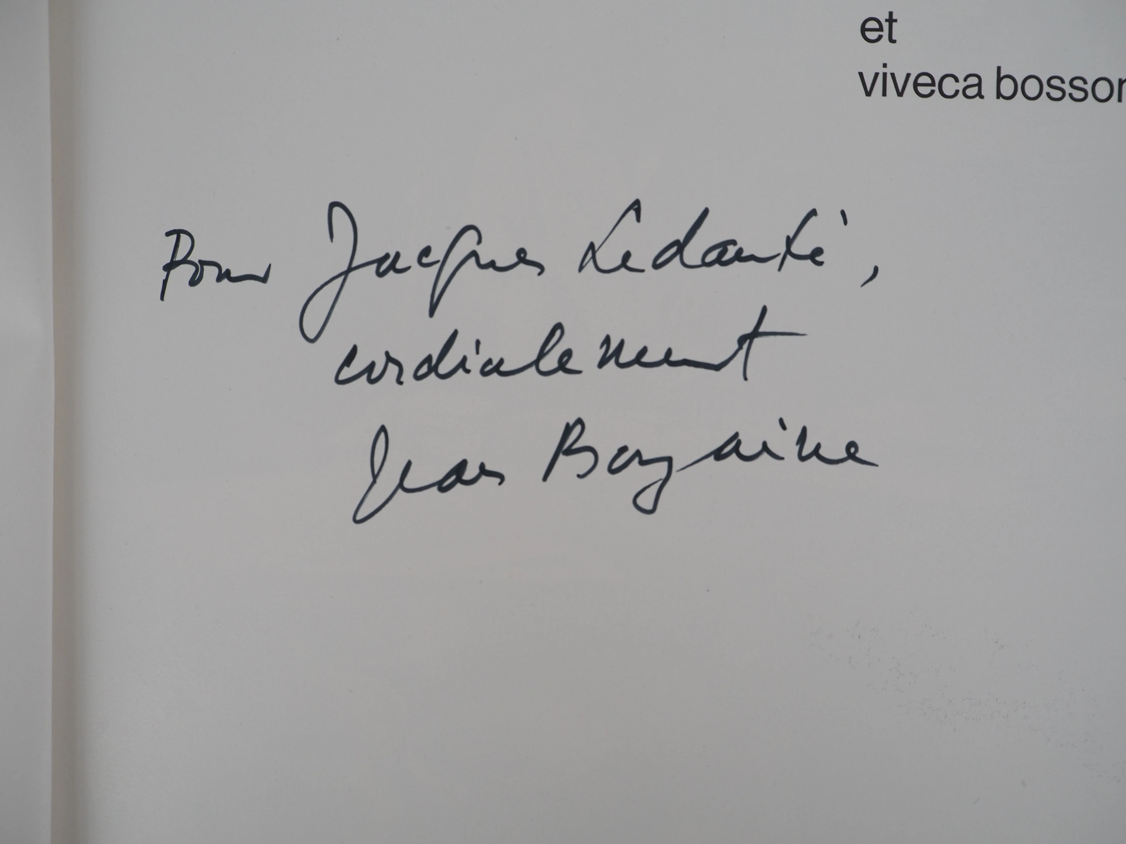 Jean BAZAINE - Dédicace autographe, Signée et deux lithographies