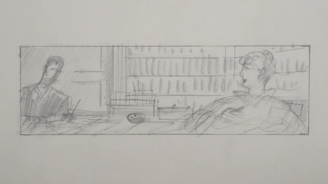 Jean-Emile LABOUREUR : L'article, Dessin original