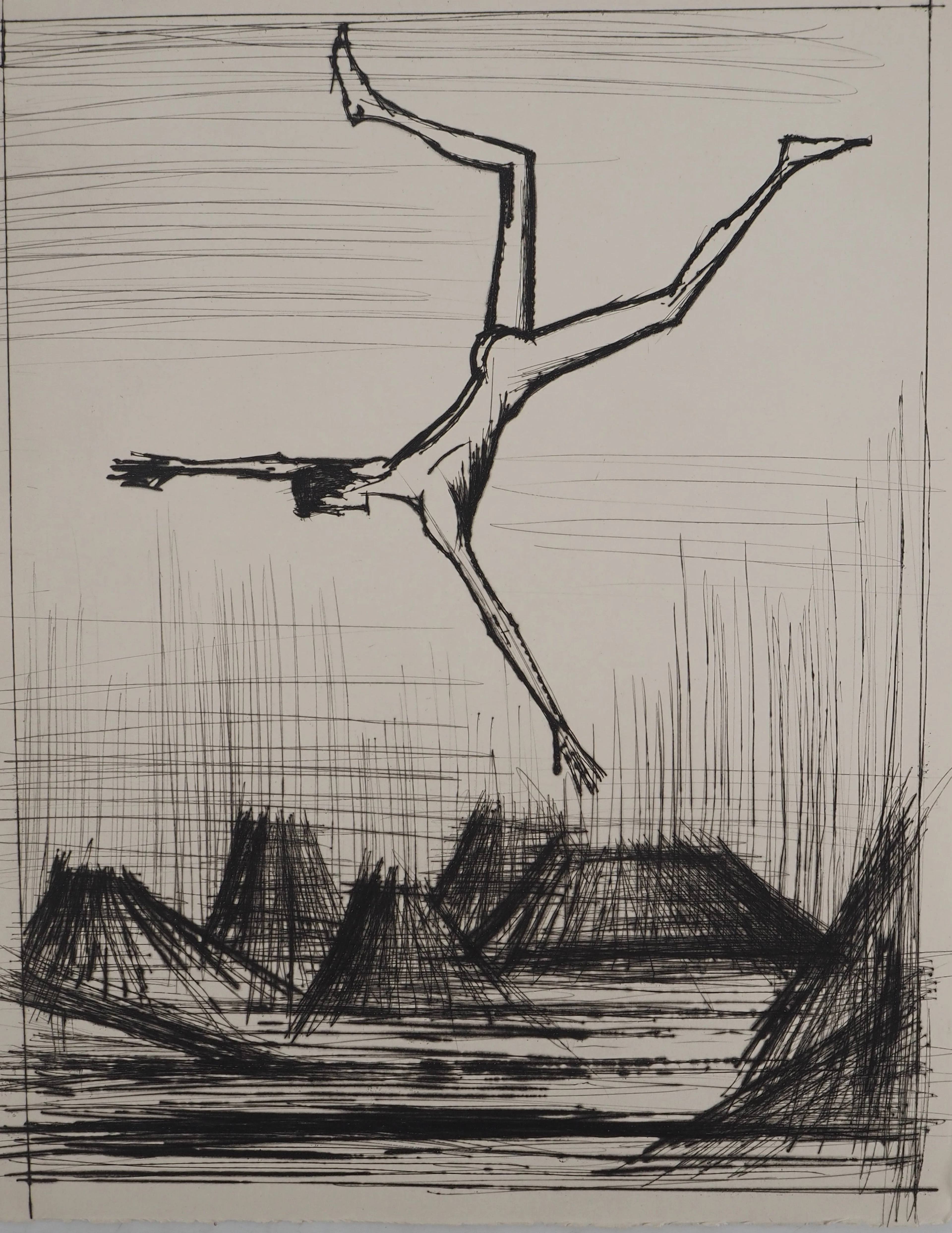 Bernard BUFFET : L’arrivée de Cyrano, Gravure originale