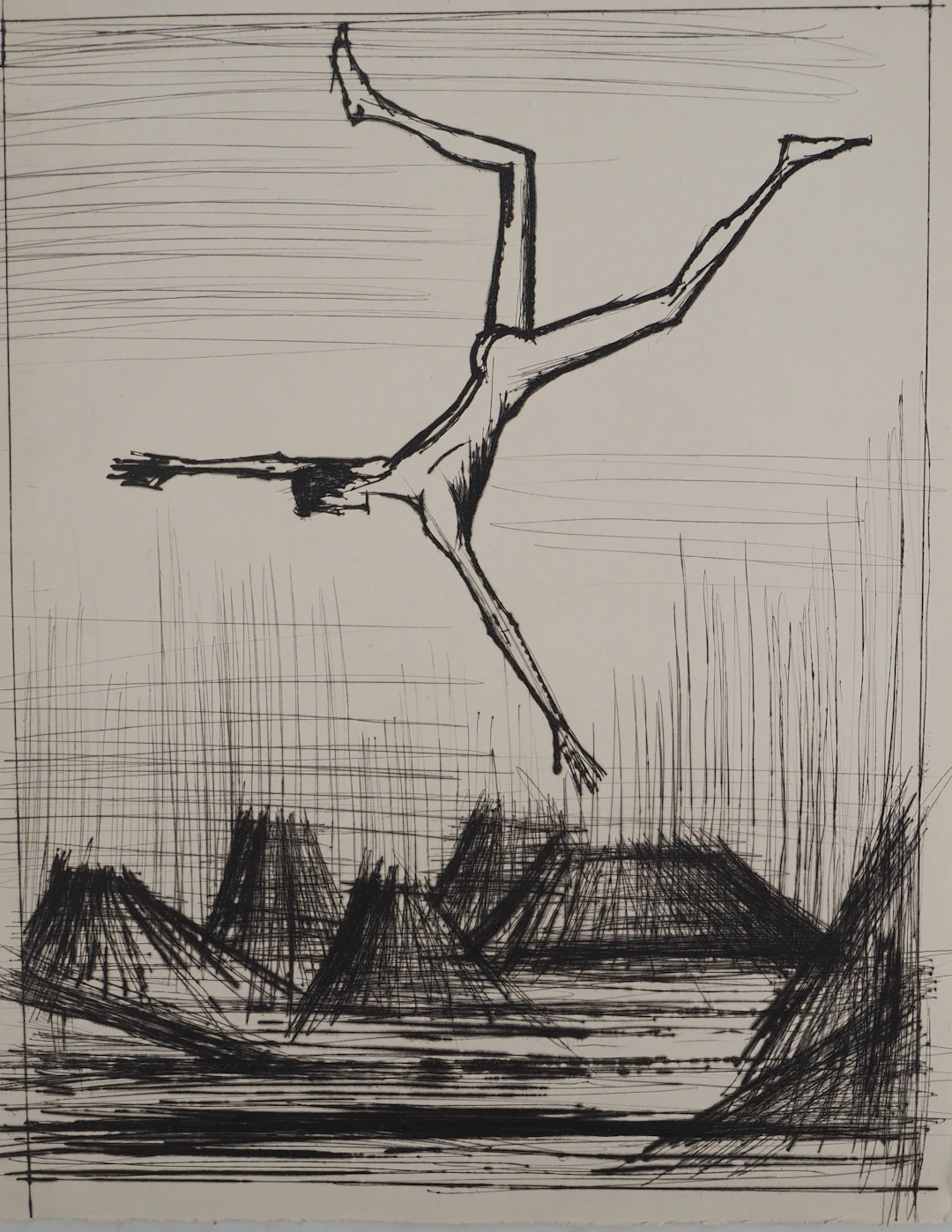 Bernard BUFFET : L’arrivée de Cyrano, Gravure originale