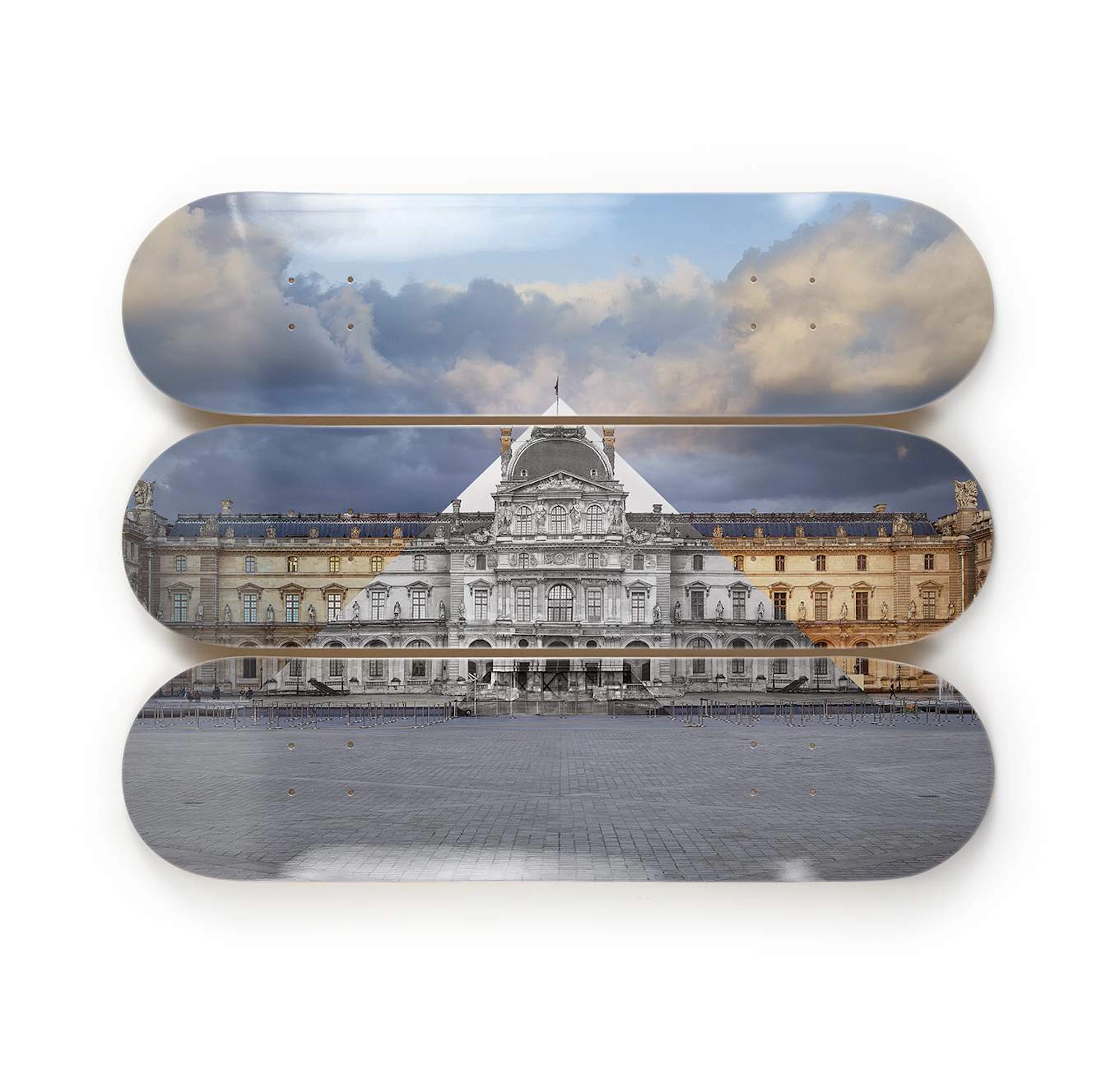 JR - La Pyramide - Sérigraphie sur skateboard numérotée