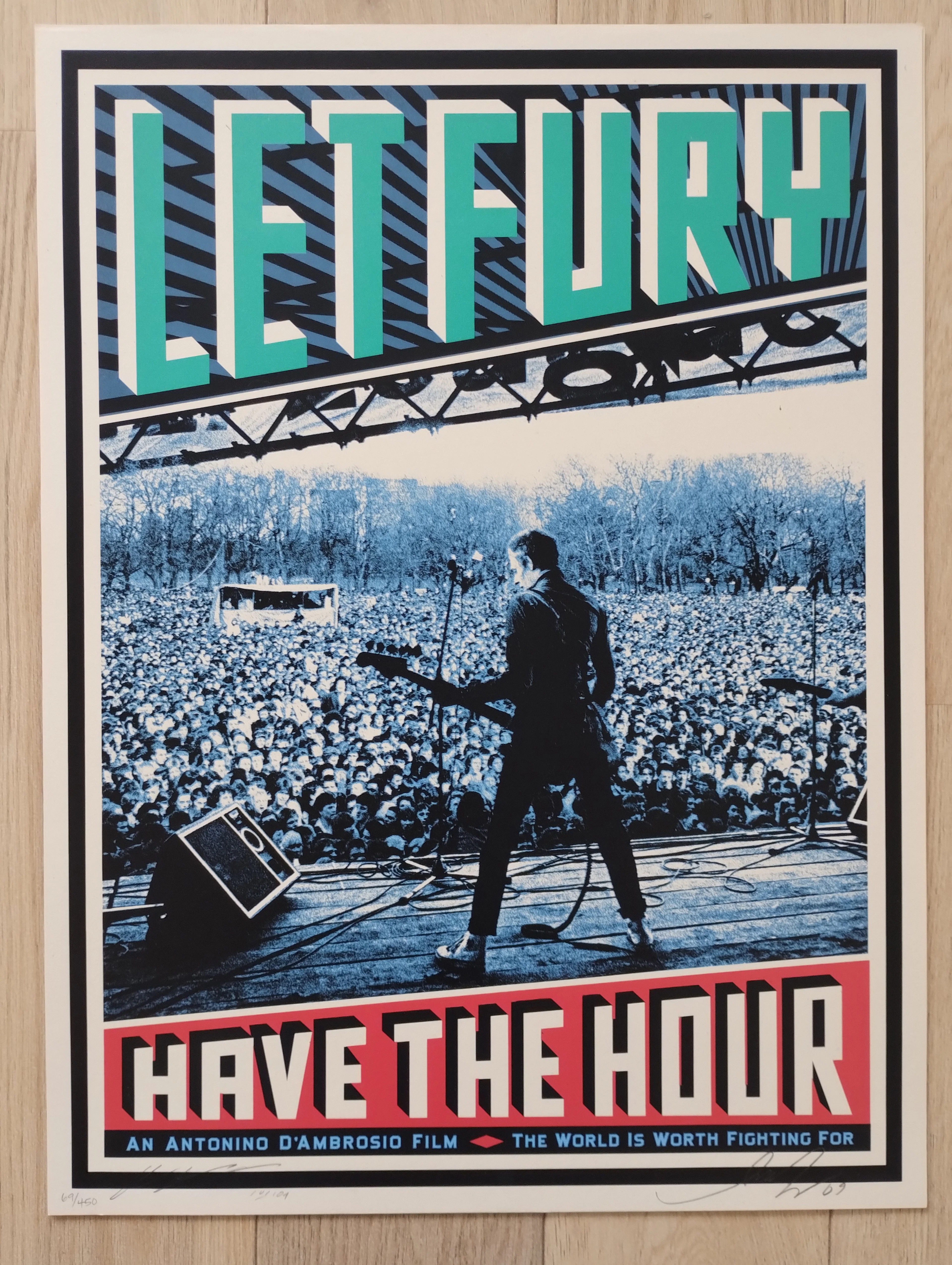 Shepard FAIREY (Obey) - Let Fury Have The Hour - Sérigraphie signée au crayon