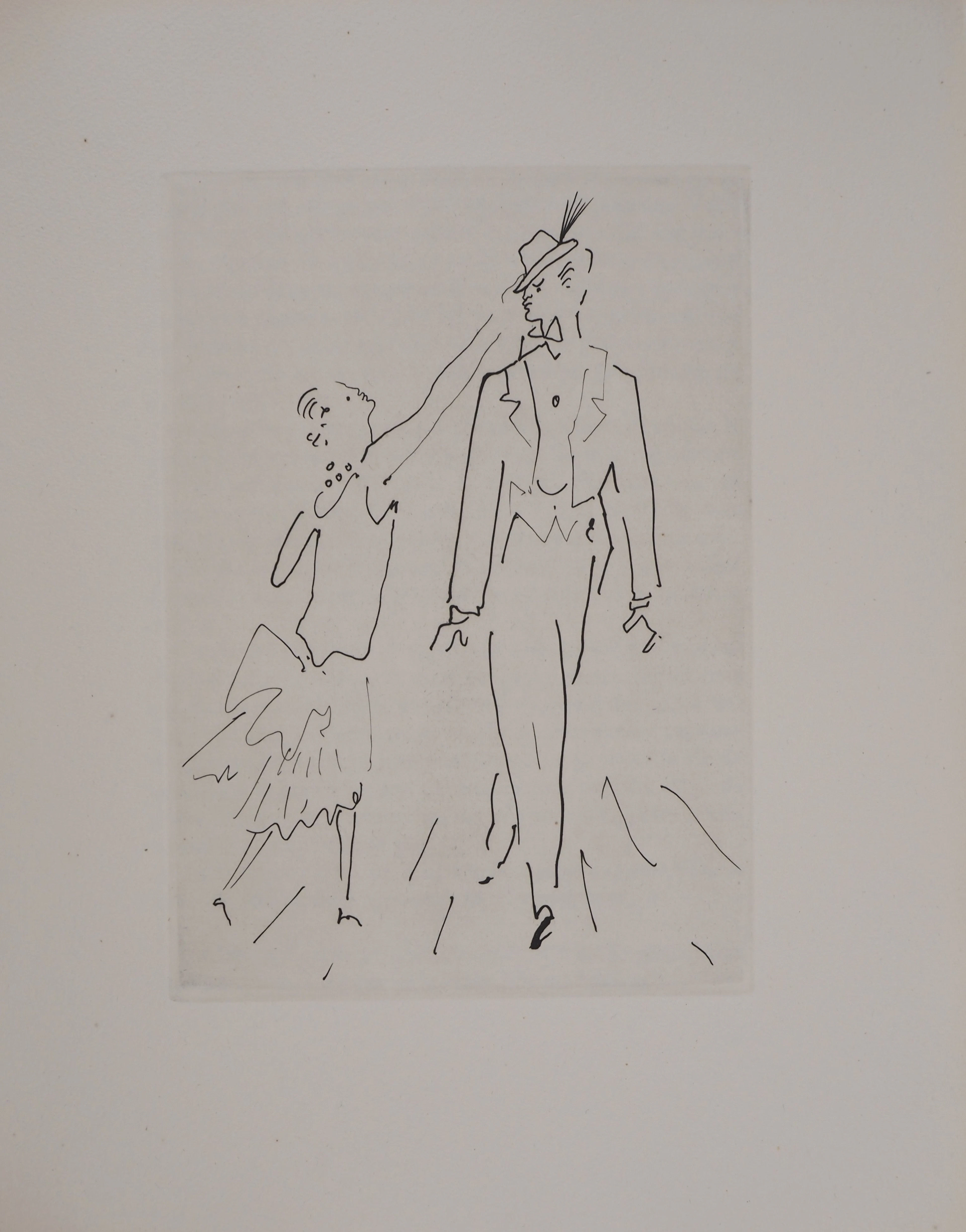 Jean COCTEAU : Le bal du comte d’Orgel, Essayages, Gravure originale