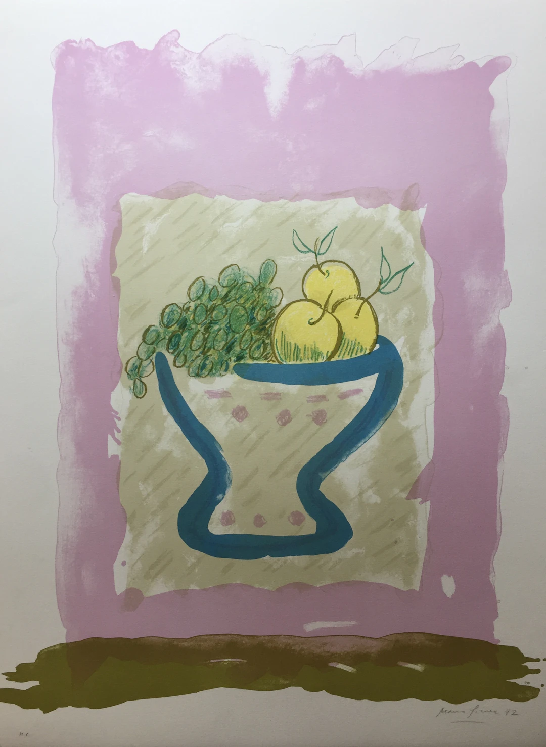 Maria GIRONA - Fruitera blava, 1992 - Lithographie signée au crayon