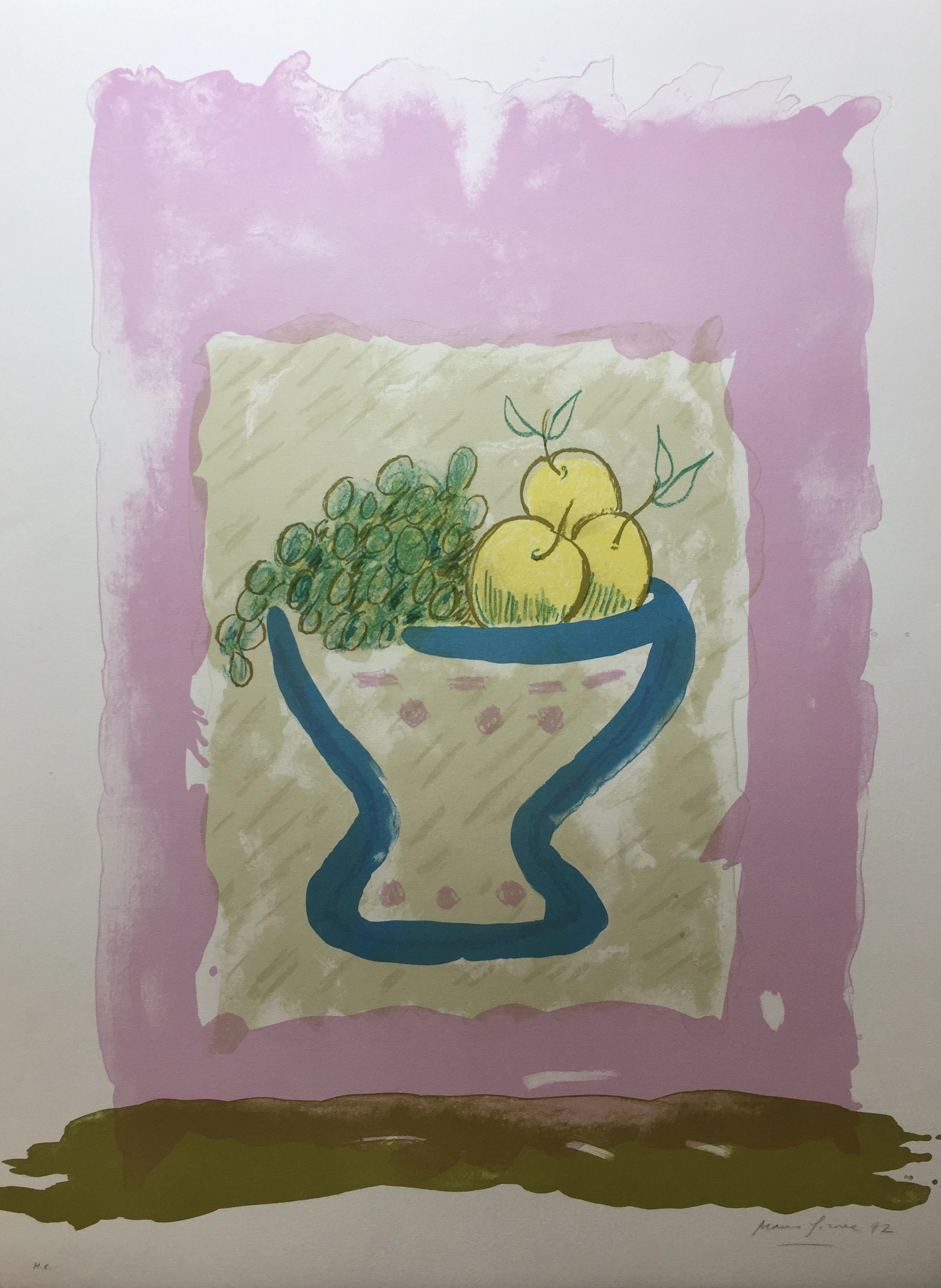 Maria GIRONA - Fruitera blava, 1992 - Lithographie signée au crayon