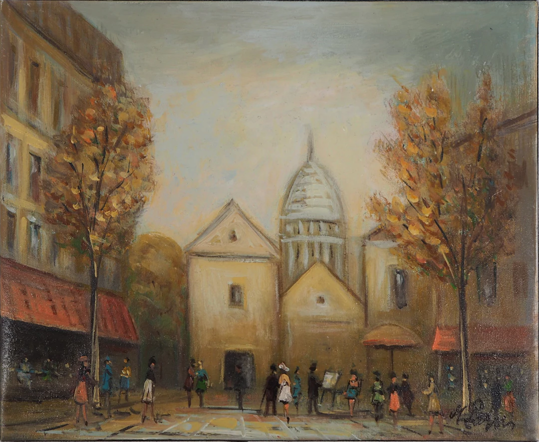 Michel PABOIS - Montmartre - Huile sur toile original signée