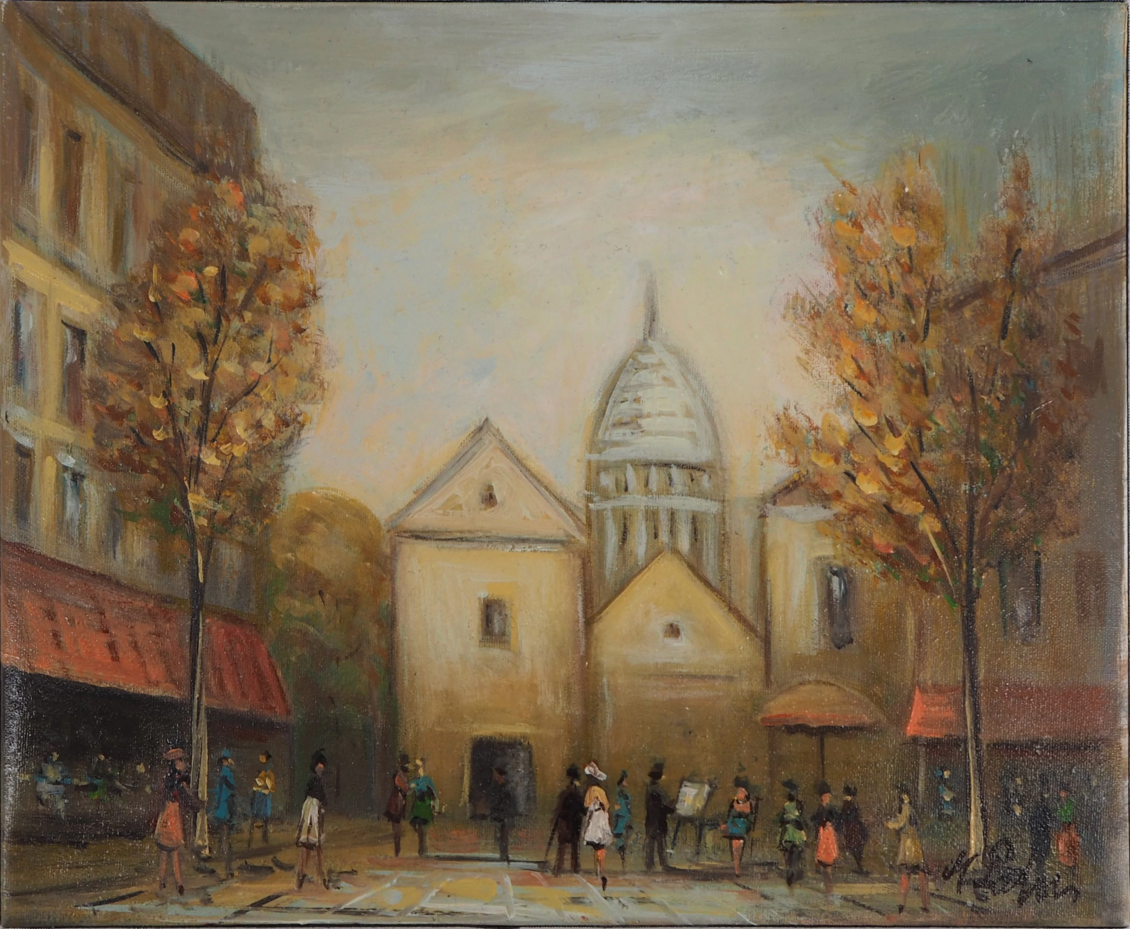 Michel PABOIS - Montmartre - Huile sur toile original signée