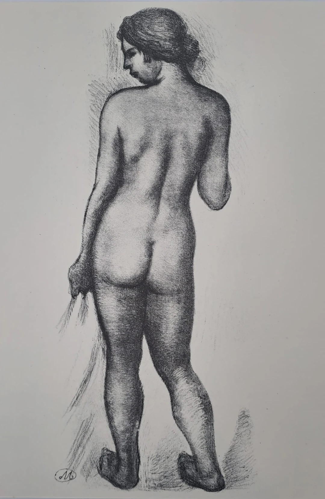 Aristide Maillol (d’après) - Femme nue regardand de côté - Lithographie
