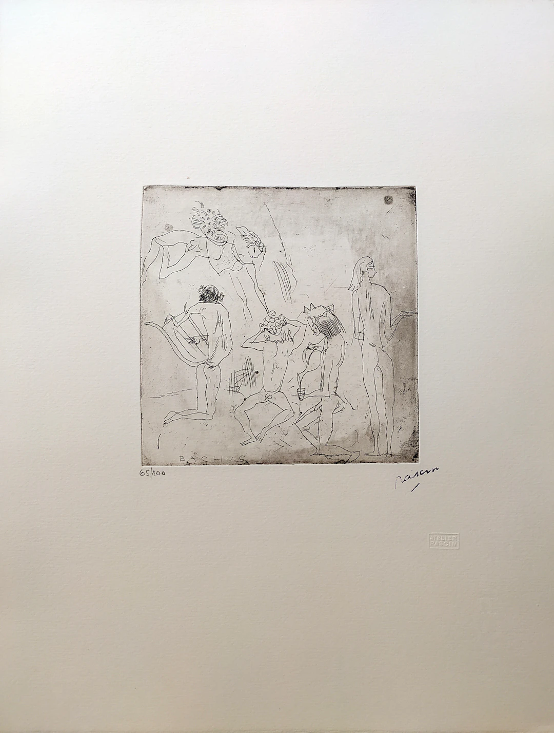 Jules PASCIN - Bacchus, 1915 - Gravure