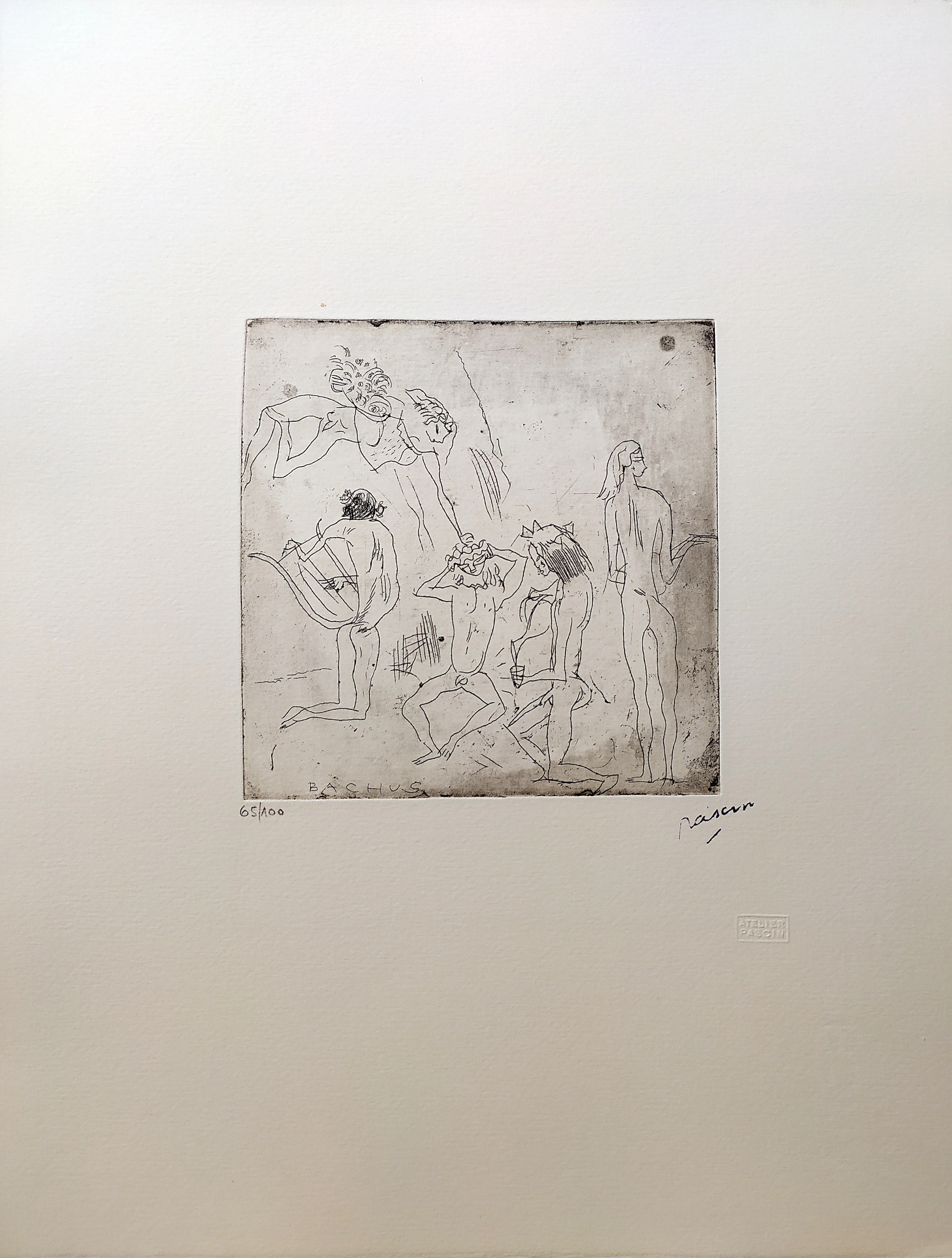Jules PASCIN - Bacchus, 1915 - Gravure