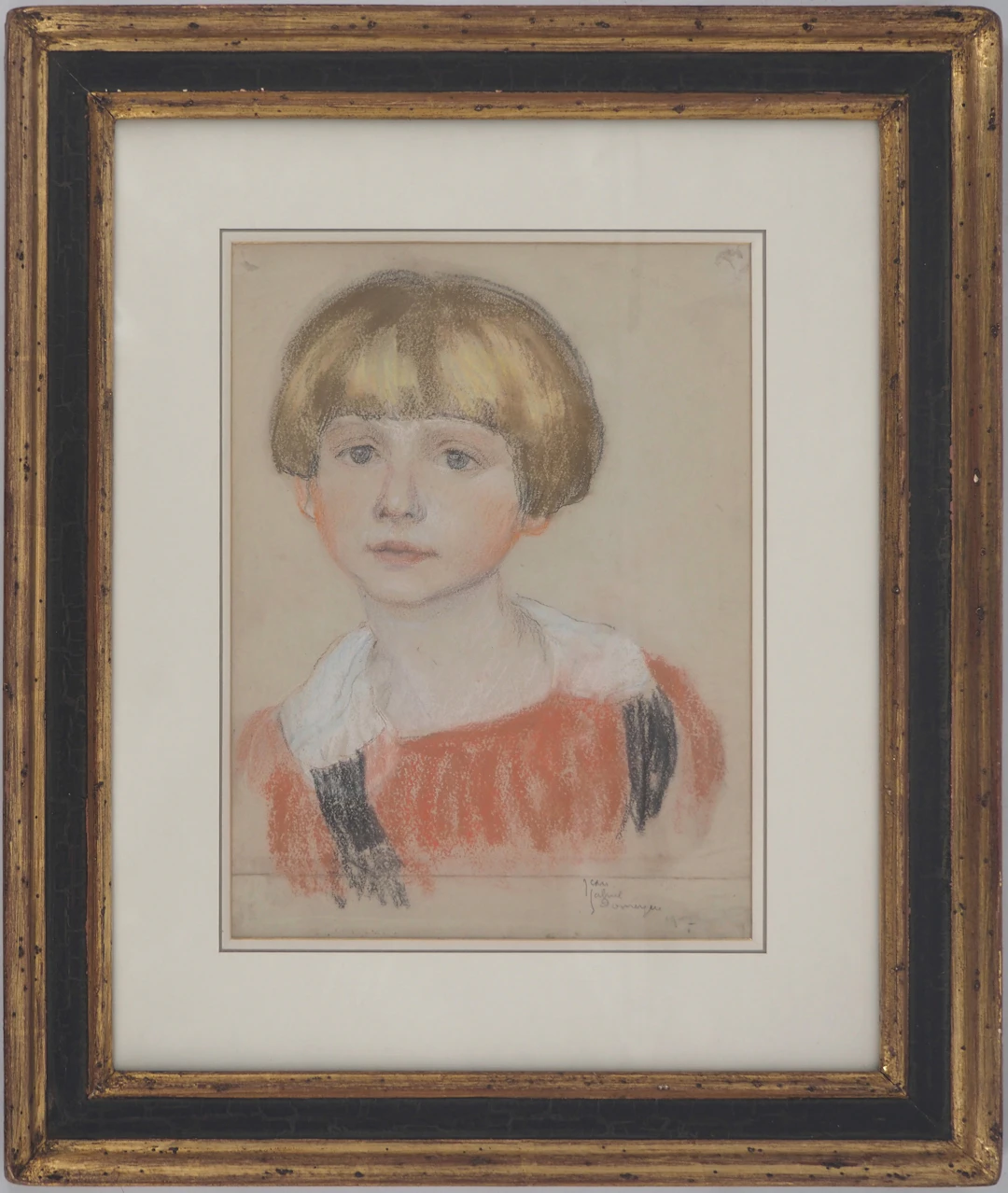 Jean-Gabriel Domergue - Jeune-fille à la coupe garçonne - Dessin original