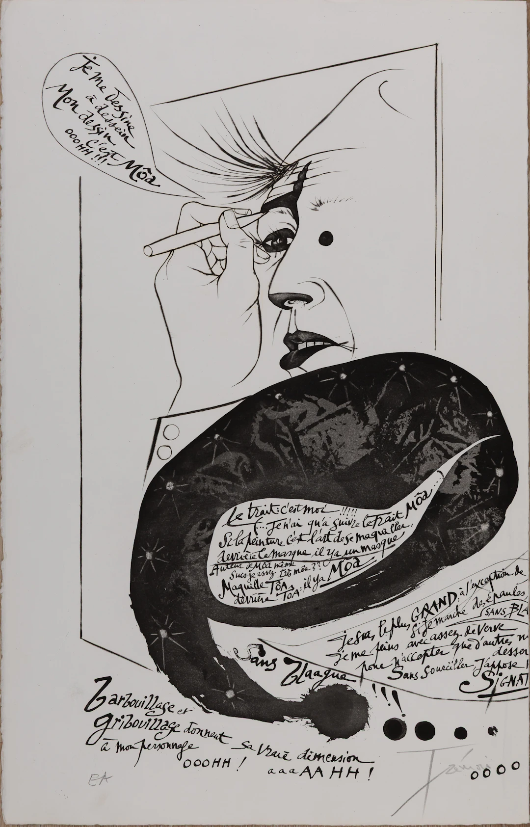 Pierre-Yves TREMOIS : Moâ Le clown - Lithographie originale signée